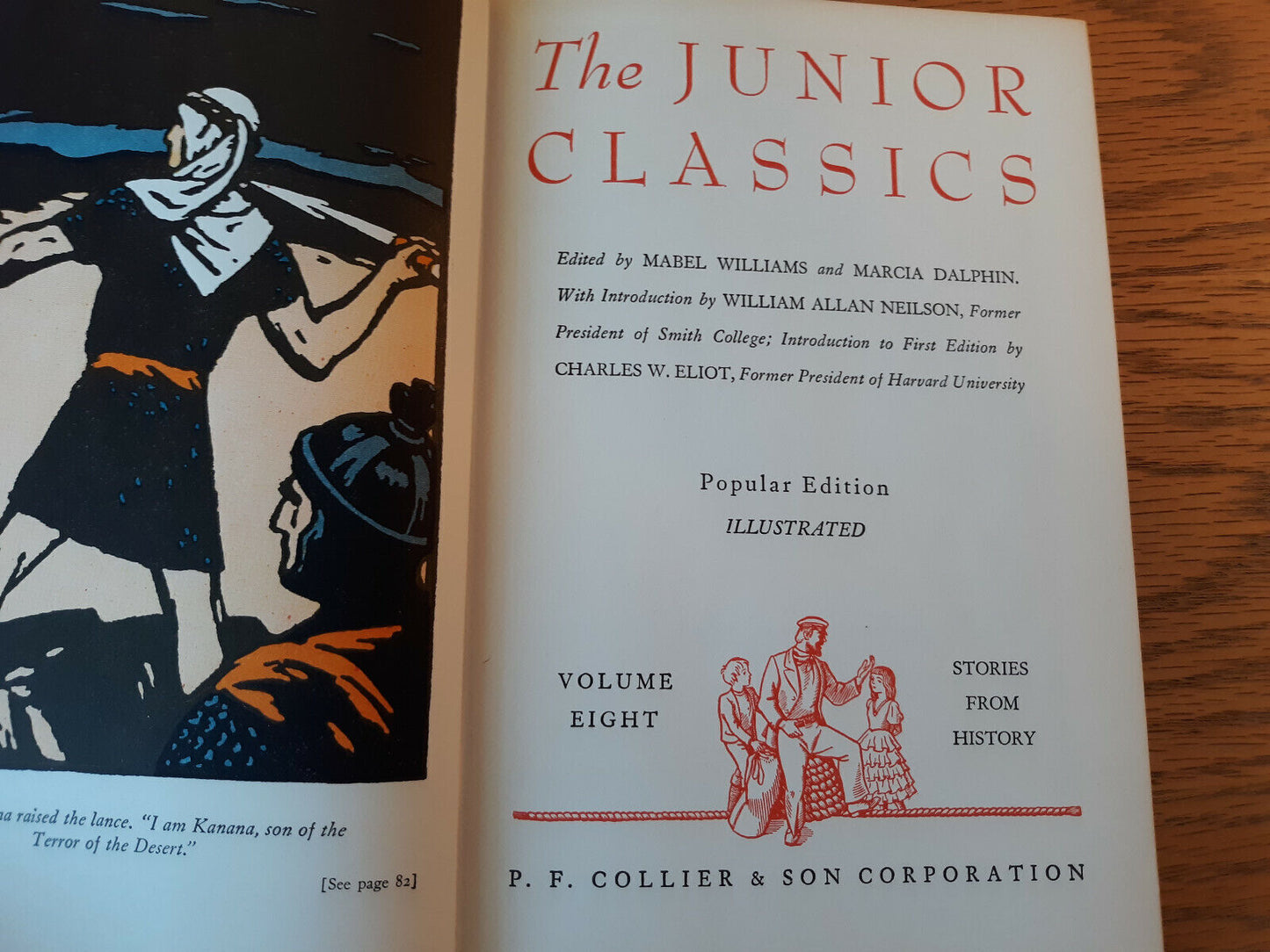 The Junior Classics Popular Edition Volume Eight 1948 Hardcover P. F. Collier &