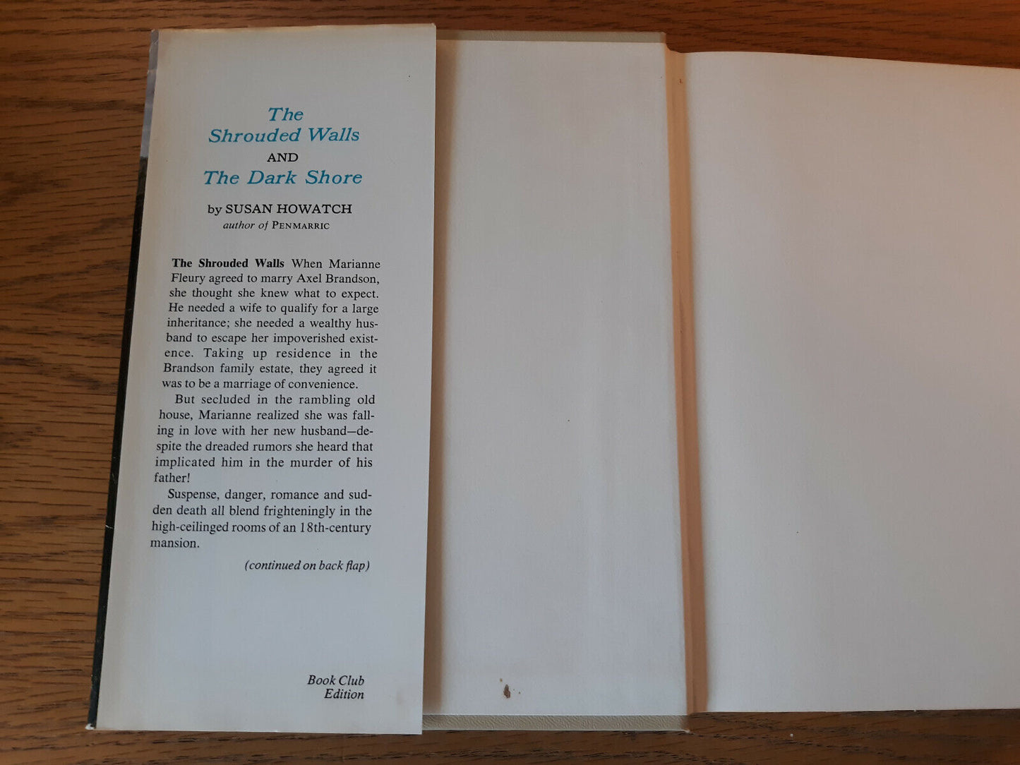 The Shrouded Walls And The Dark Shore Susan Howatch 1968 Book Club Edition