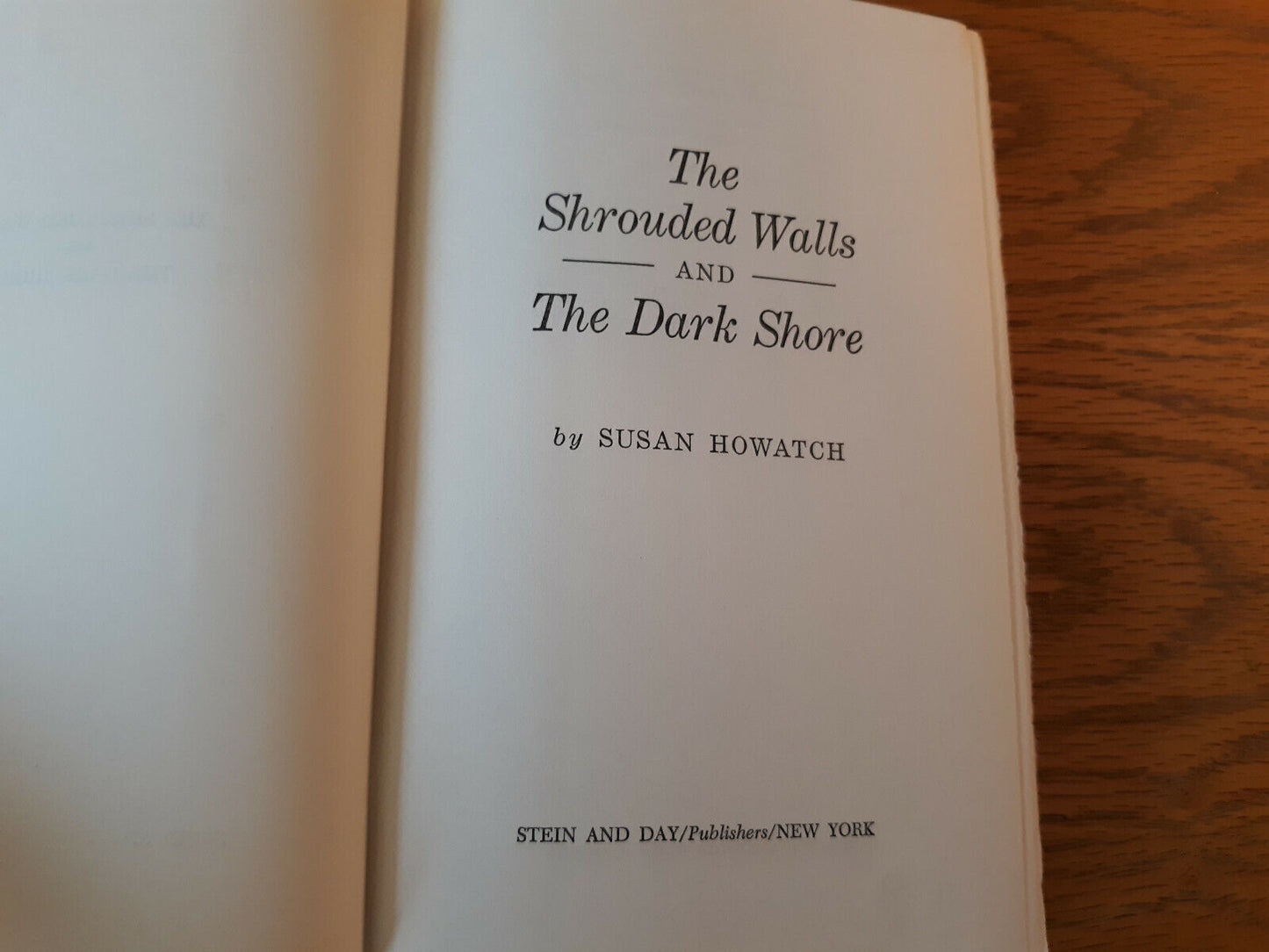 The Shrouded Walls And The Dark Shore Susan Howatch 1968 Book Club Edition