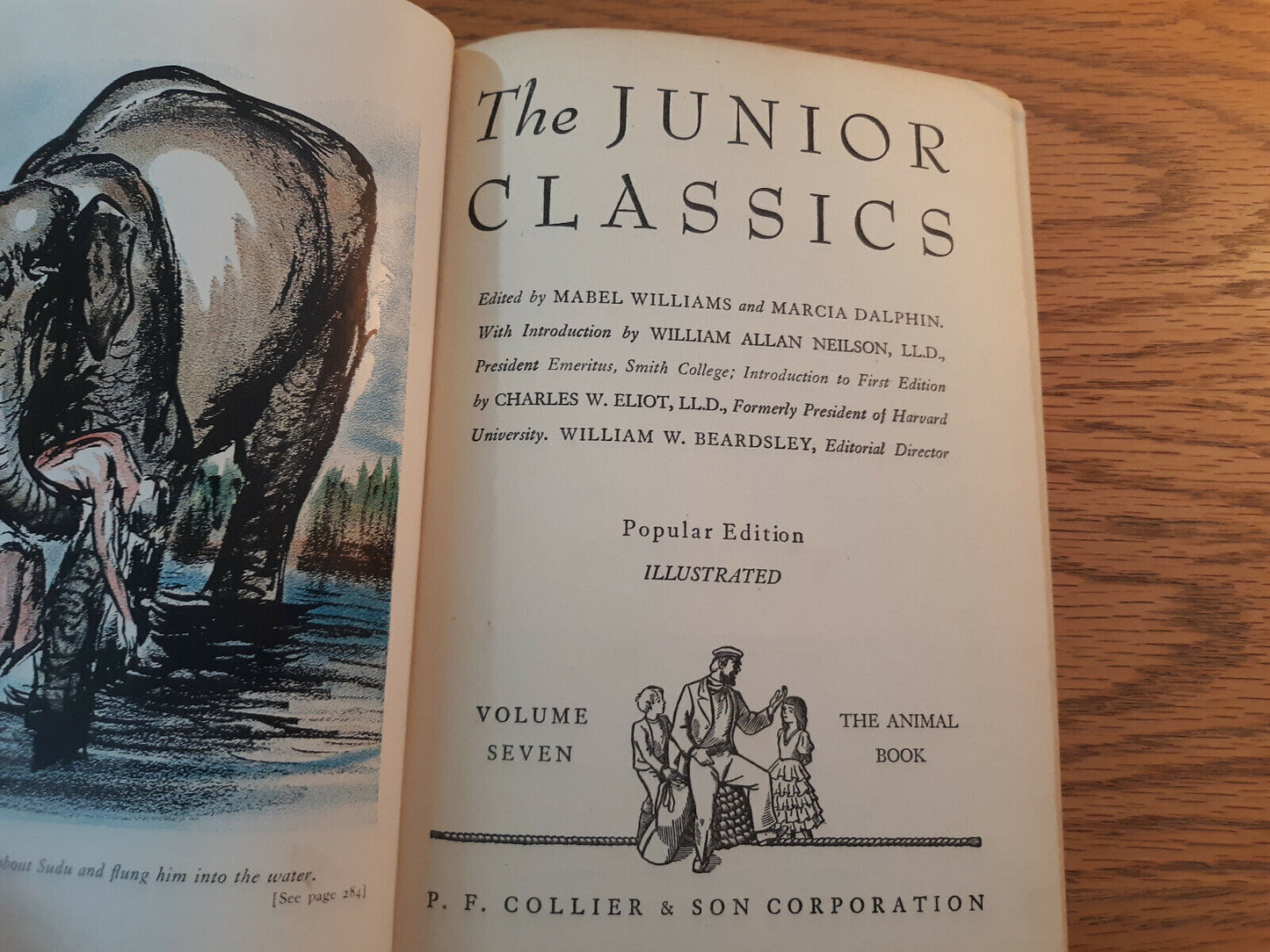 The Junior Classics The Animal Book Volume Seven 1938 Popular Edition Hardcover