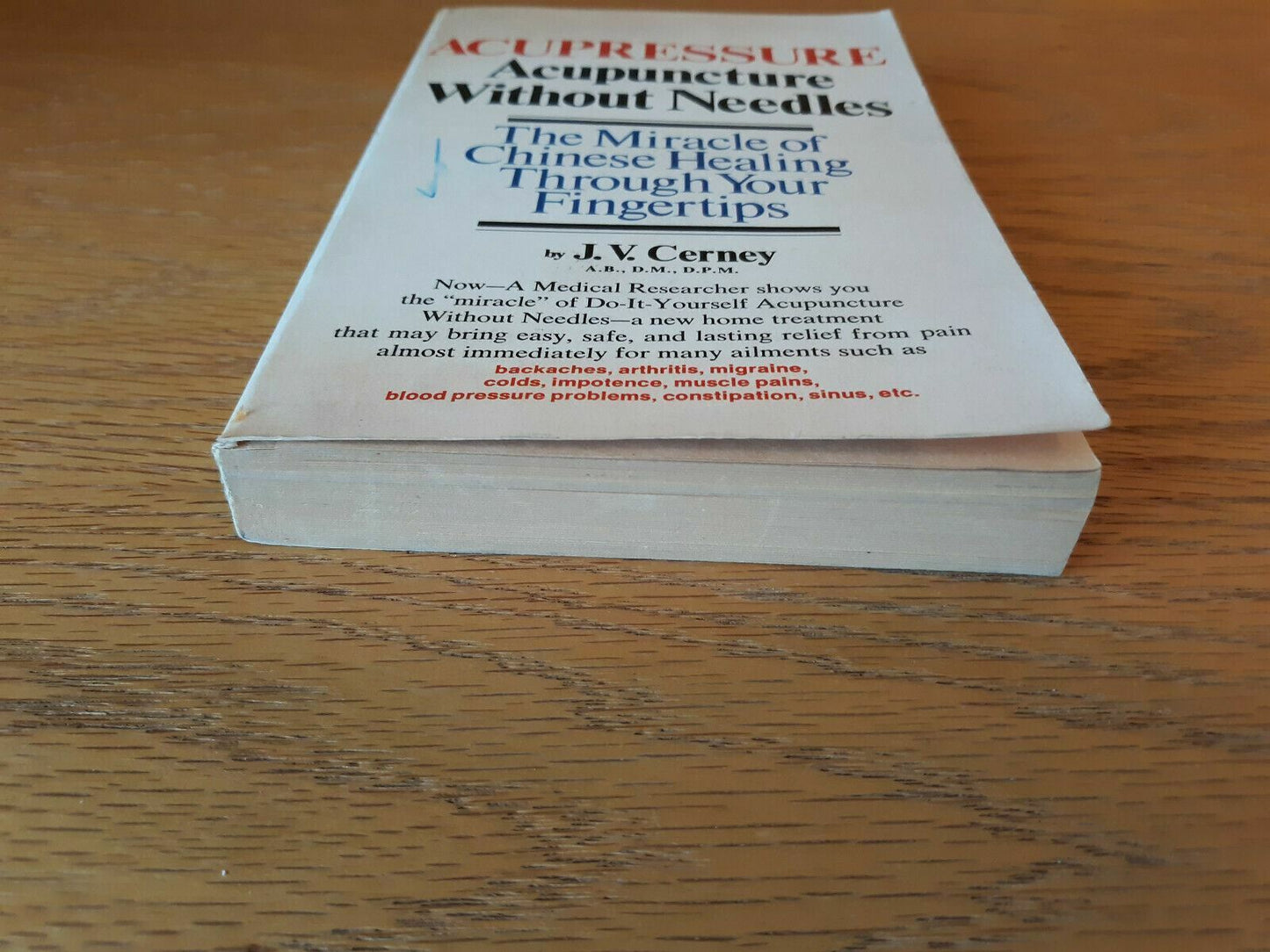 Acupressure Acupuncture Without Needles J V Cerney 1979 Paperback