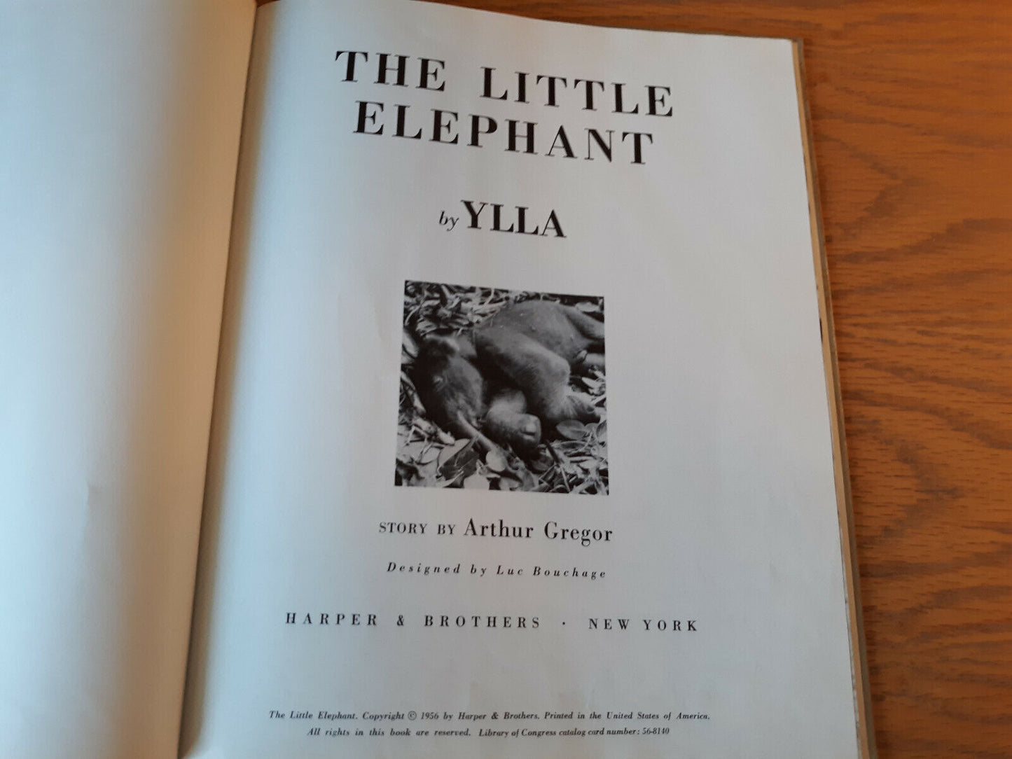 The Little Elephant Ylla 1956 Arthur Gregor Hardcover Harper & Brothers