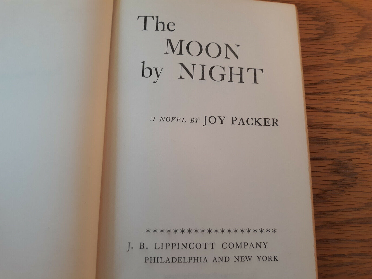 The Moon By Night Joy Packer 1957 Hardcover J. B. Lippincott