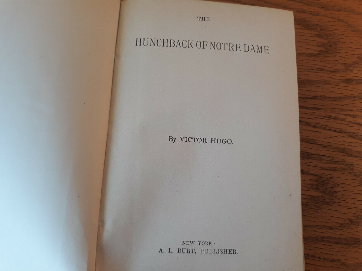 The Hunchback Of Notre Dame Victor Hugo A L Burt Home Library Hardcover