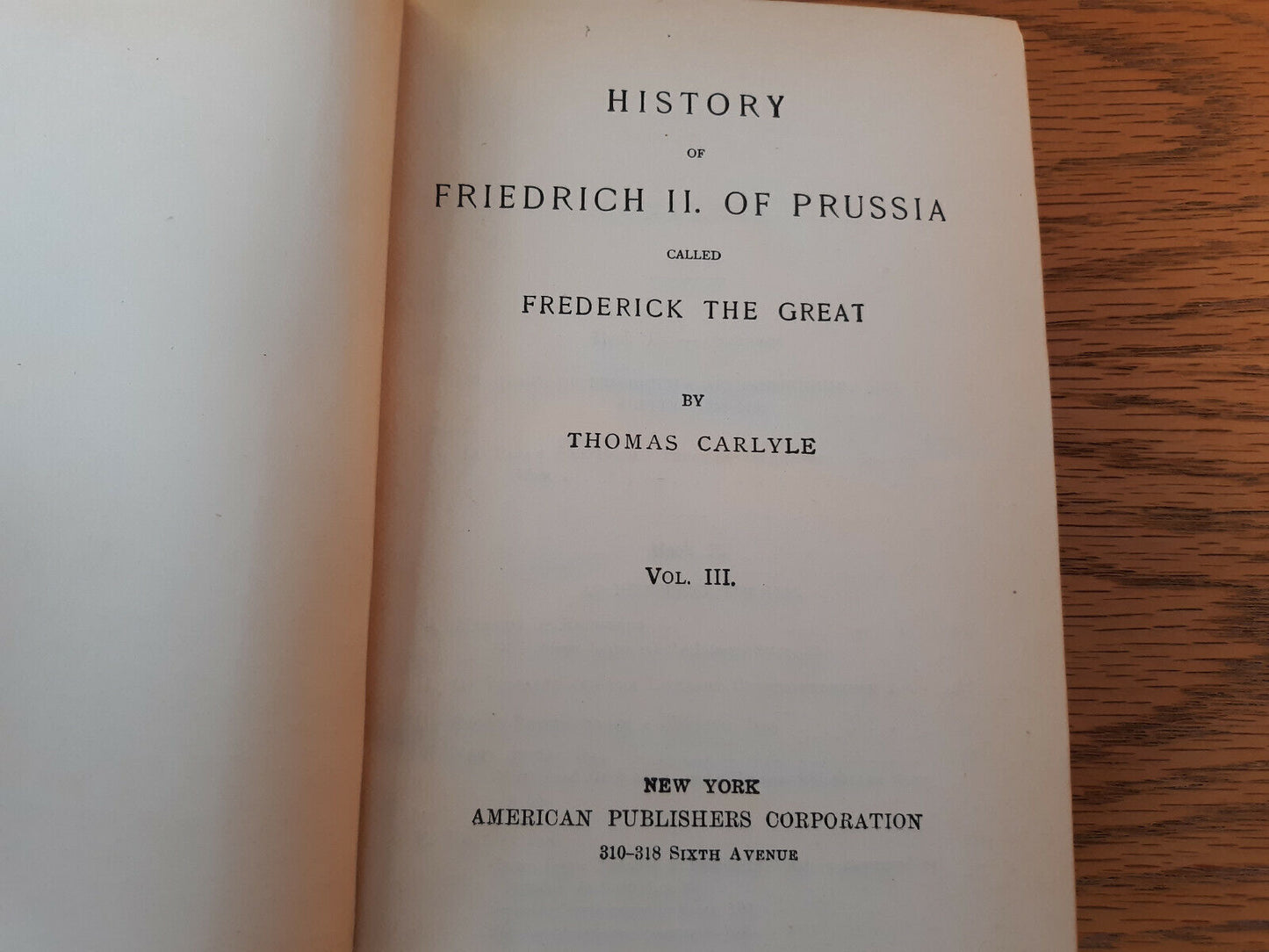 Thomas Carlyle's Works Popular Edition Frederick The Great Vol III-IV