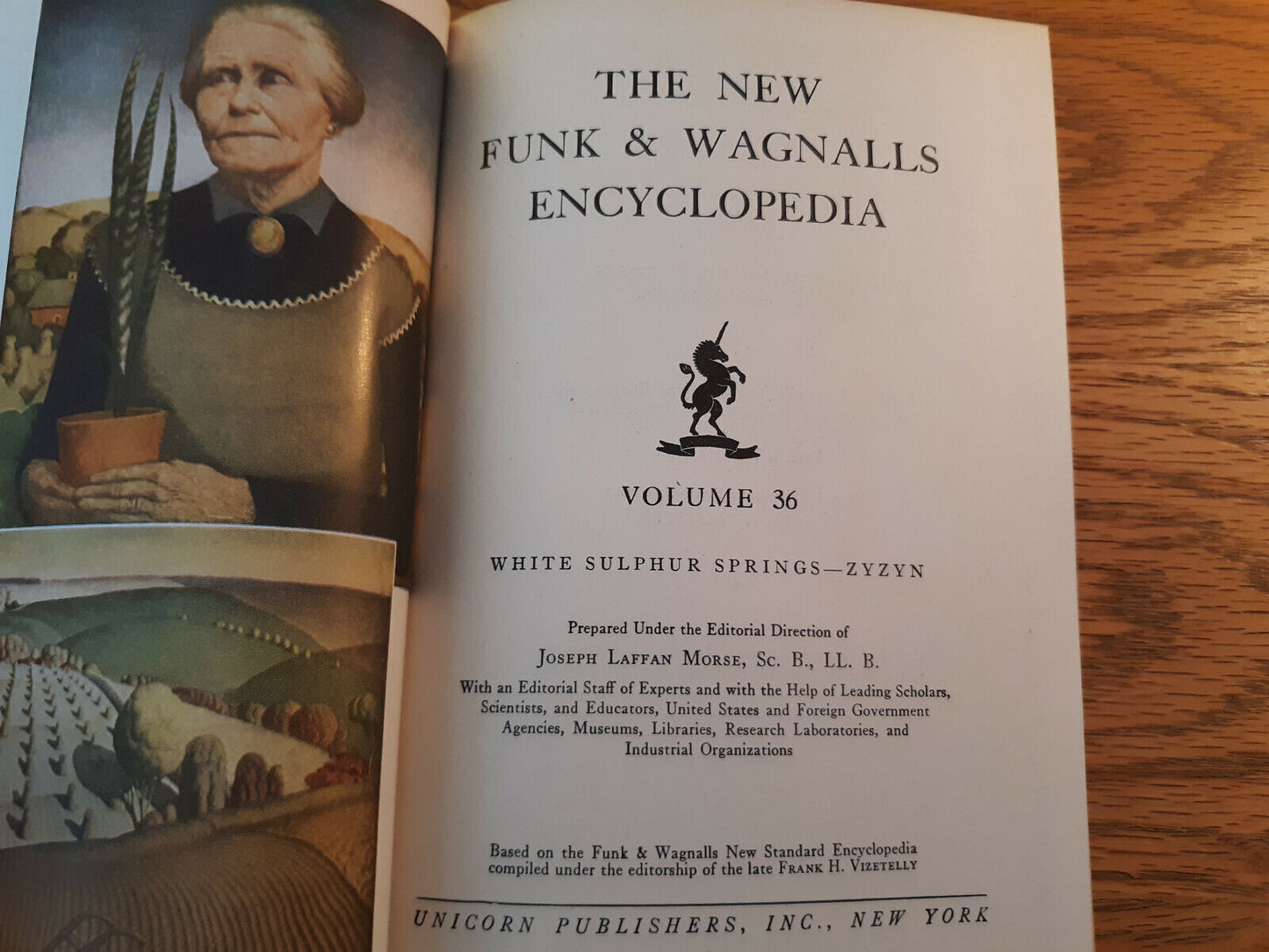 The New Funk & Wagnalls Encyclopedia 1954 Unicorn Pub Hardcover Volume 36