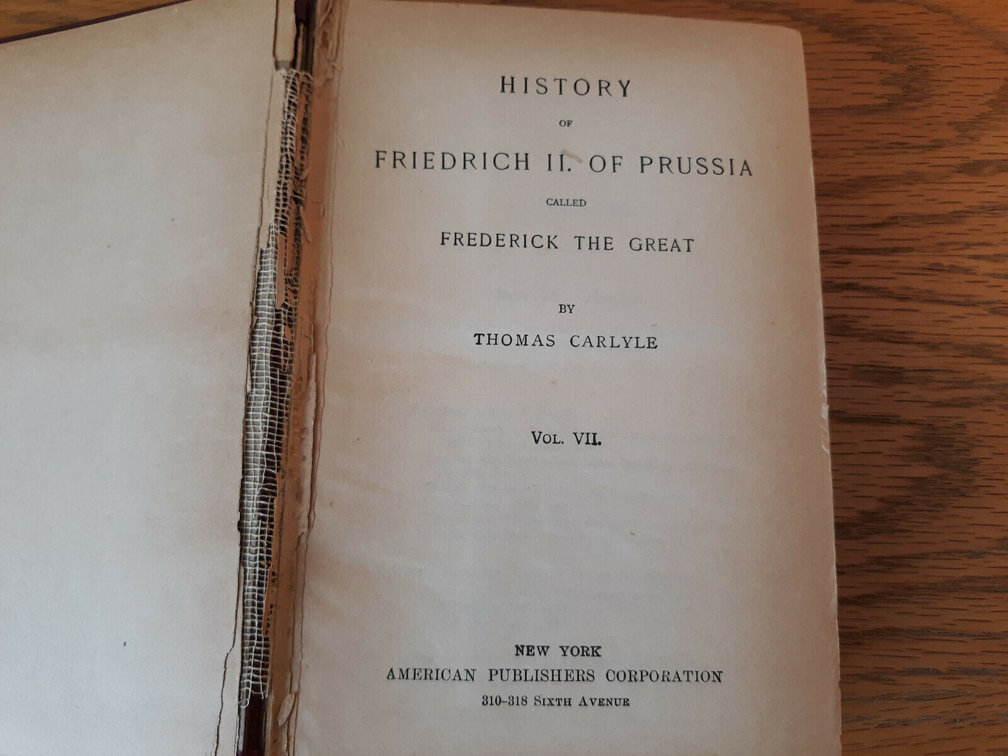 Thomas Carlyle's Works Popular Edition Frederick The Great Vol VII