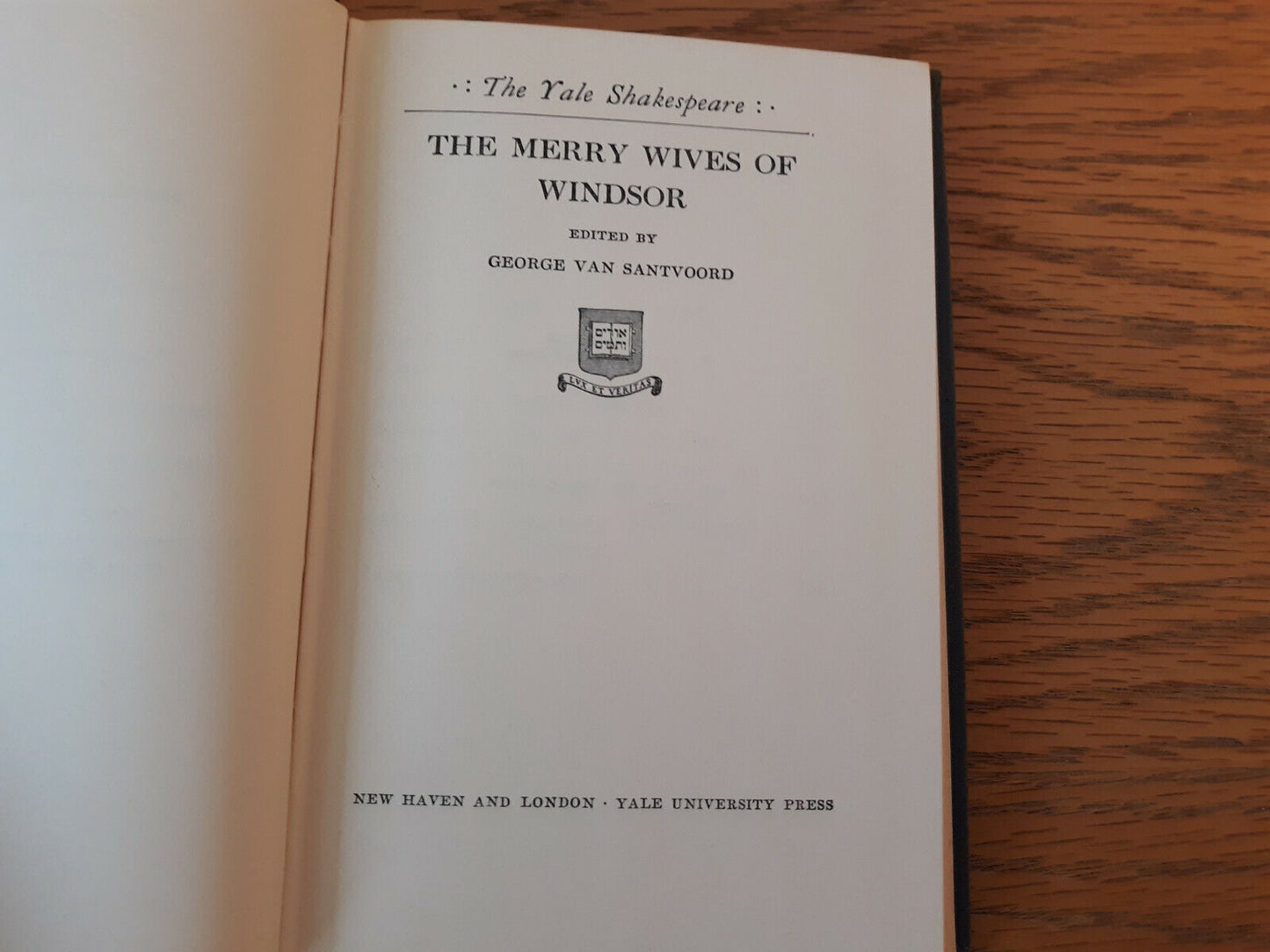 The Yale Shakespeare The Merry Wives Of Windsor 1922 Hardcover Yale University P