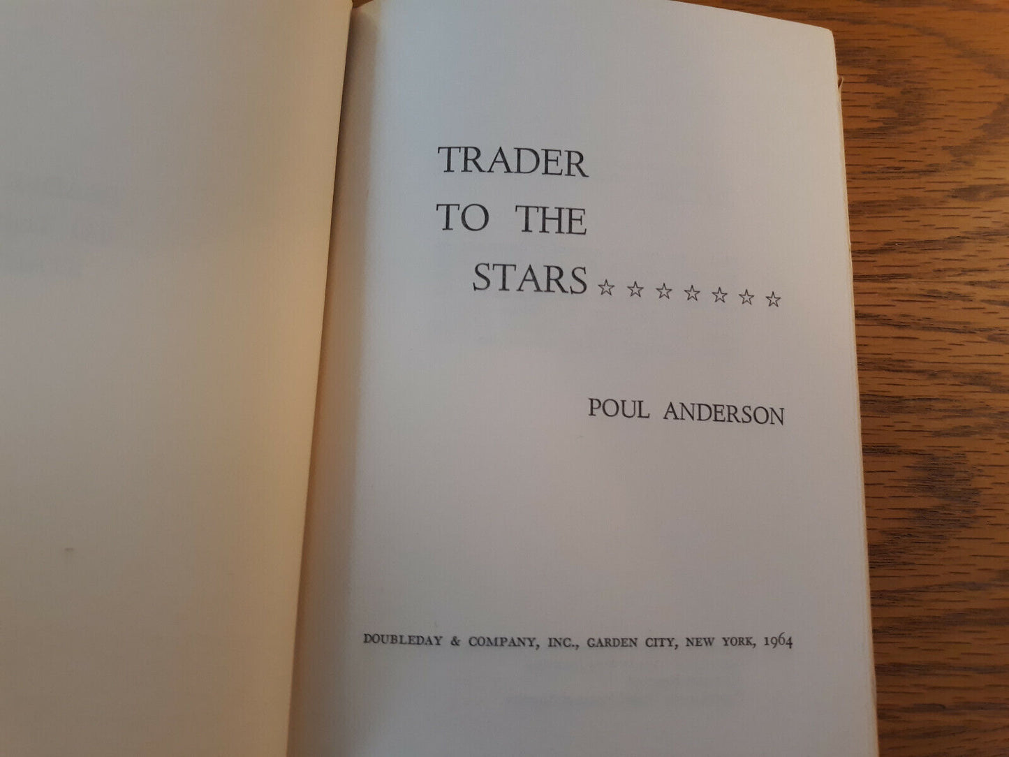 Trader To The Stars Poul Anderson 1964 Book Club Edition Doubleday HC/DJ