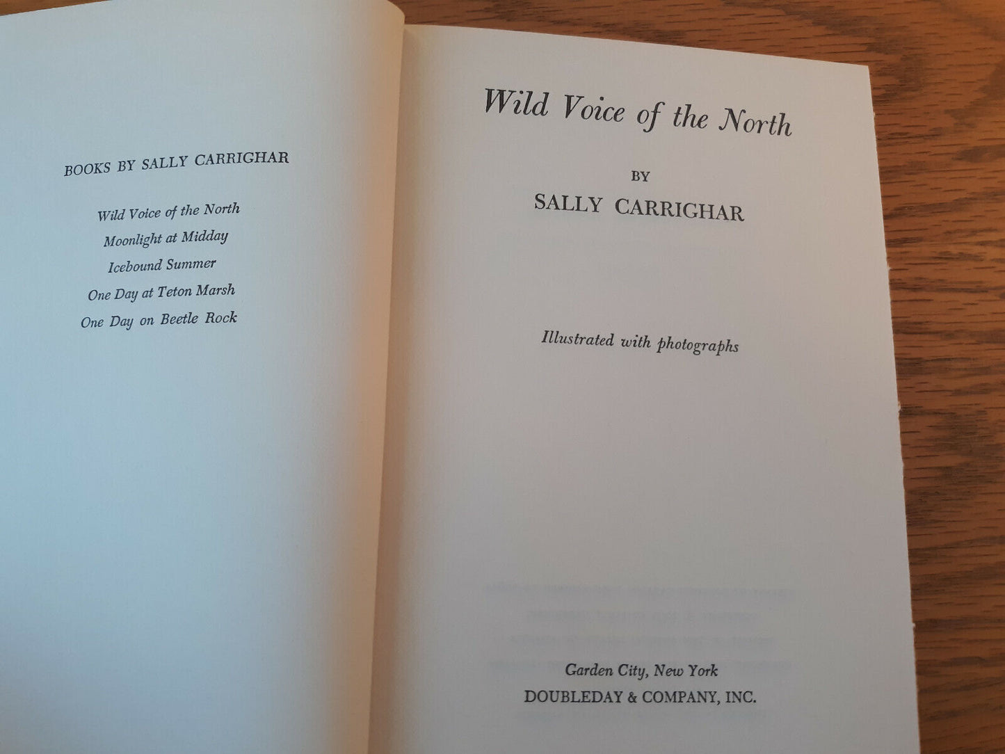 Wild Voice Of The North Sally Carrighar 1959 Hardcover Doubleday