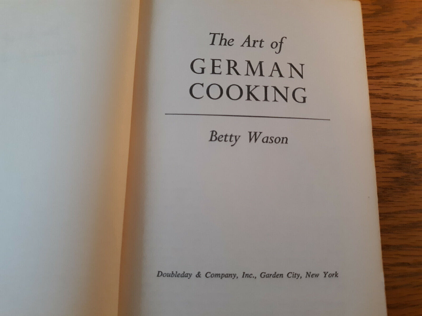 The Art Of German Cooking Betty Wason 1967 Hardcover Doubleday