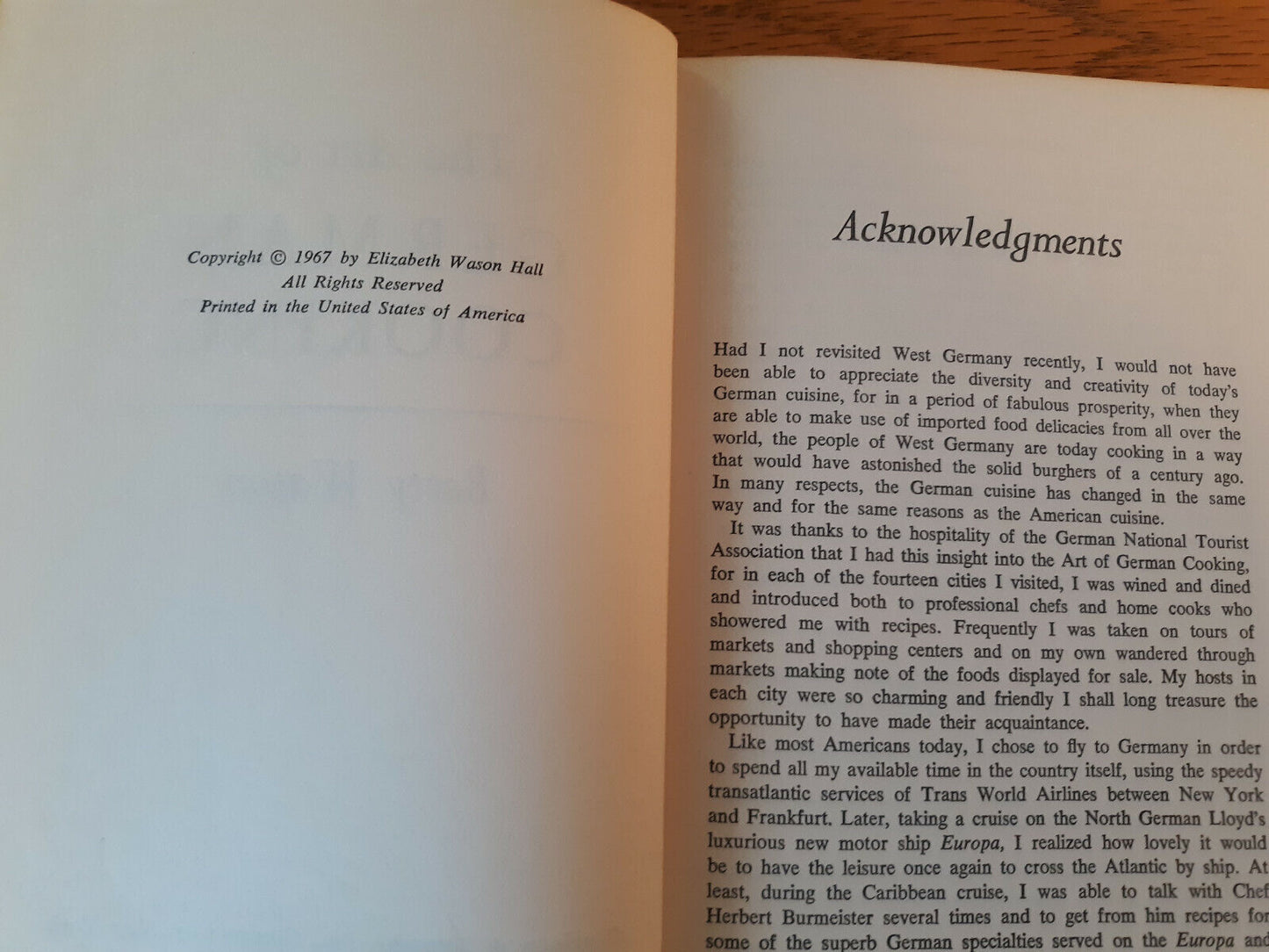 The Art Of German Cooking Betty Wason 1967 Hardcover Doubleday