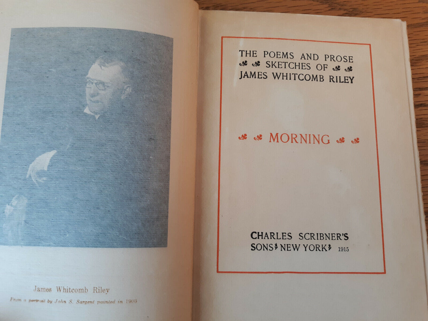 The Works Of James Whitcomb Riley 1915 Homestead Ed Morning