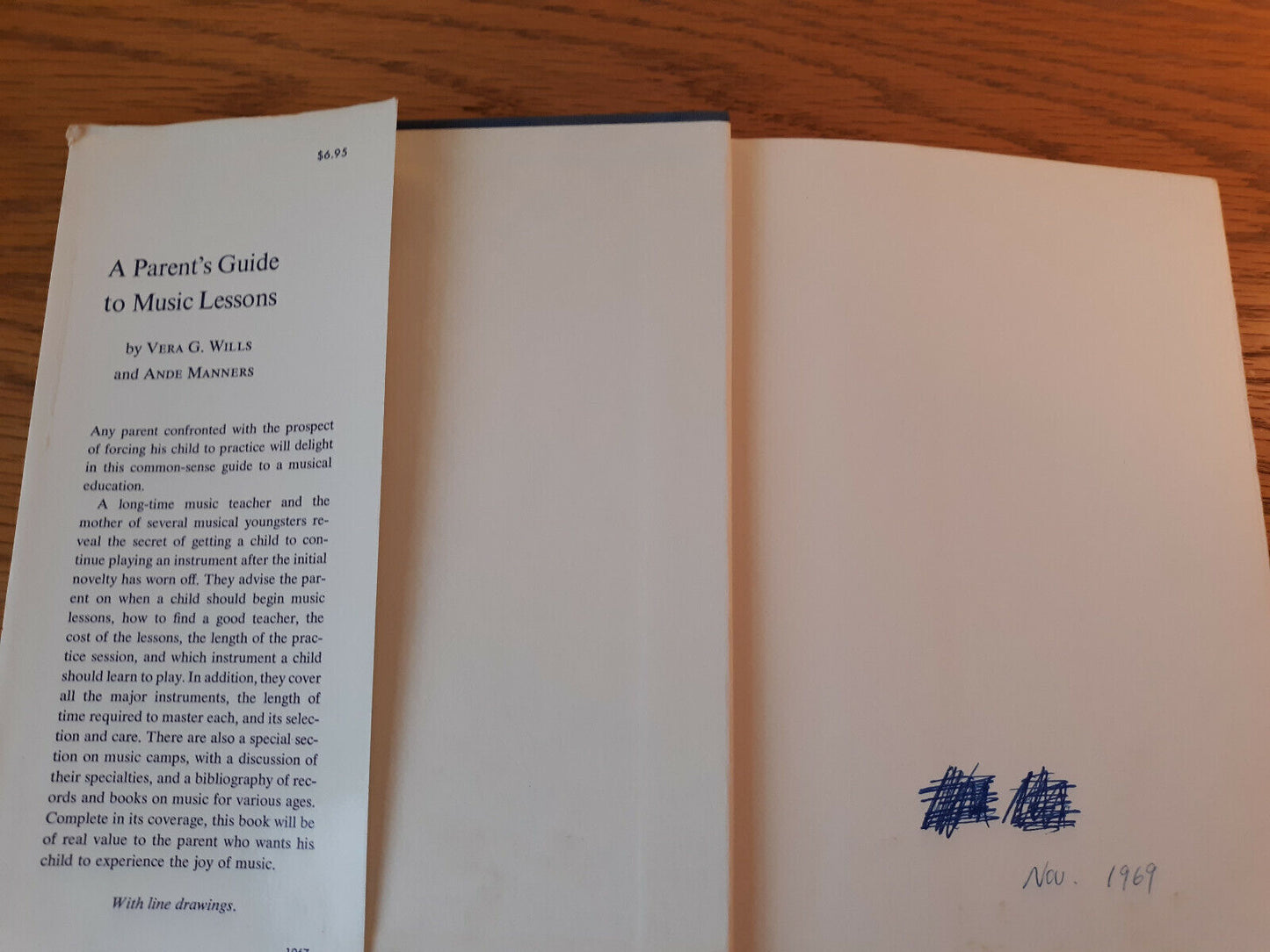 A Parent's Guide To Music Lessons Vera G Wills 1967 1st Ed Hardcover Dust Jacket