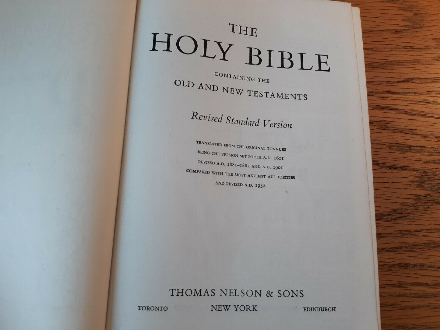 Thomas Nelson The Holy Bible Revised Standard Version (Hardcover, 1952)