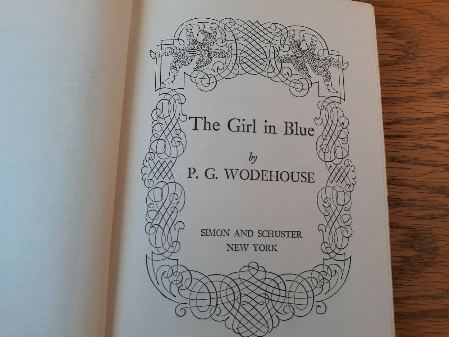 The Girl In Blue P G Wodehouse 1971 Simon And Schuster Hardcover