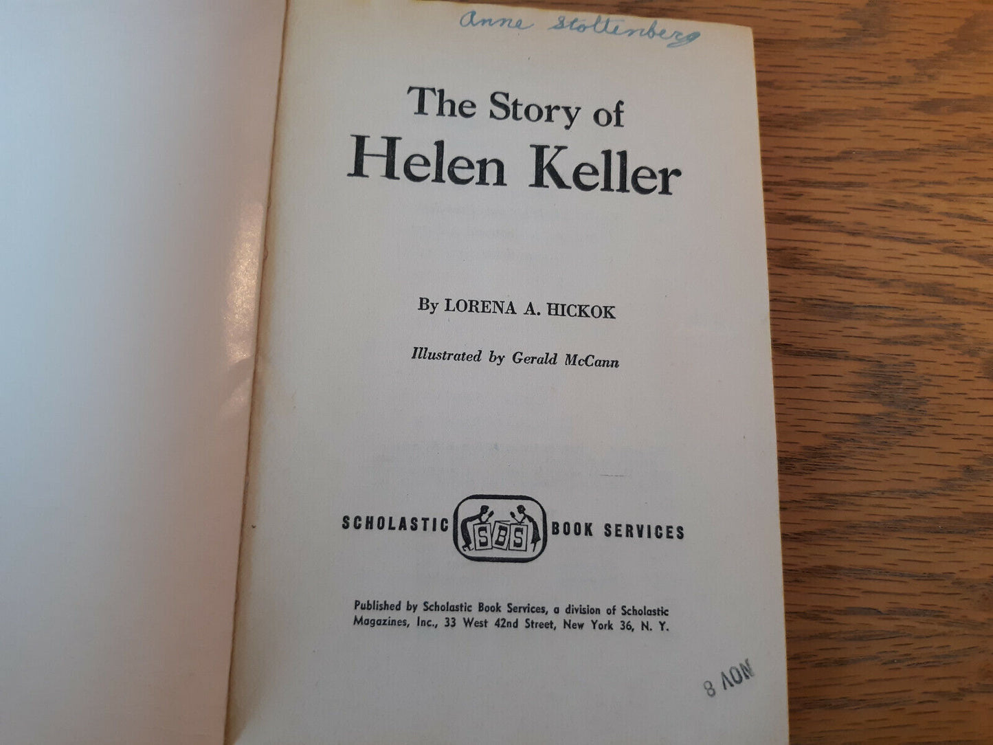 The Story Of Helen Keller Lorena A Hickok 1961 Scholastic Paperback