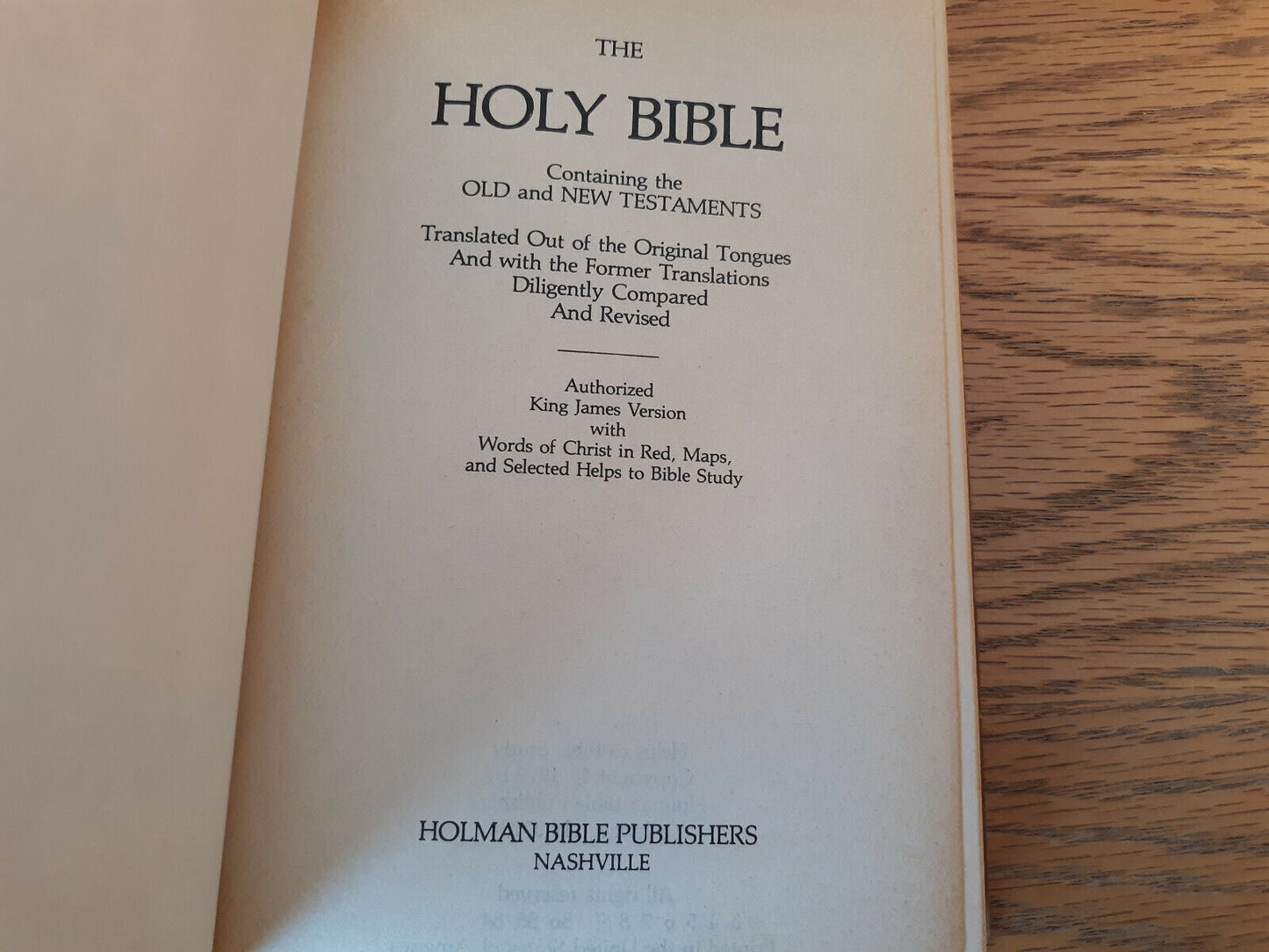 Holy Bible Dictionary Study Help Authorized King James Version Red Letter Holman