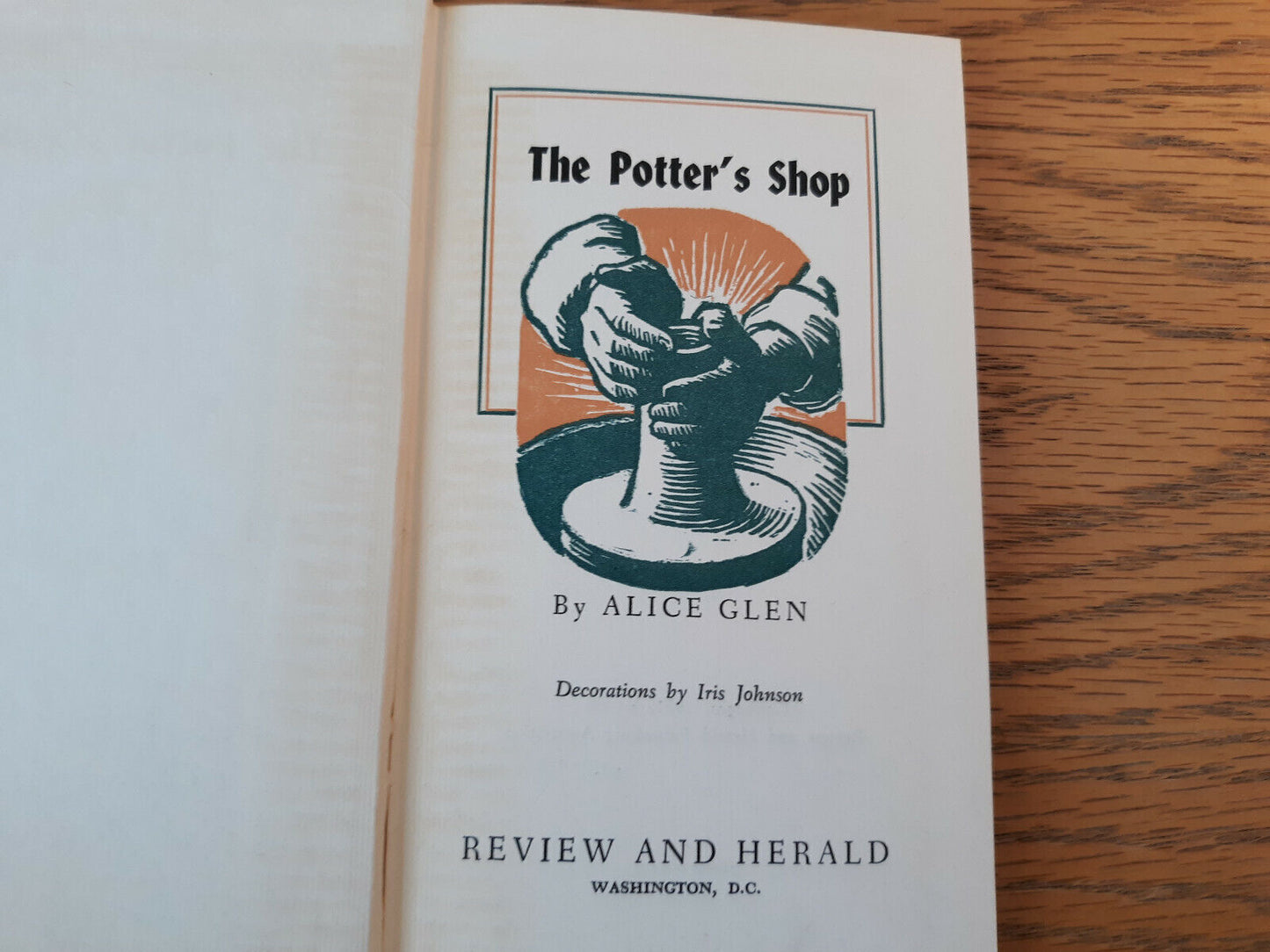 The Potter's Shop Alice Glen 1952 Review And Herald Hardcover