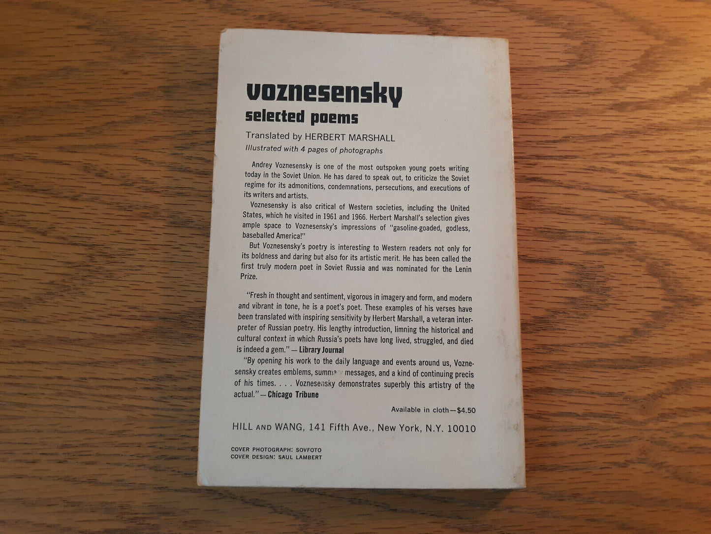 Voznesensky Selected Poems 1967 Paperback