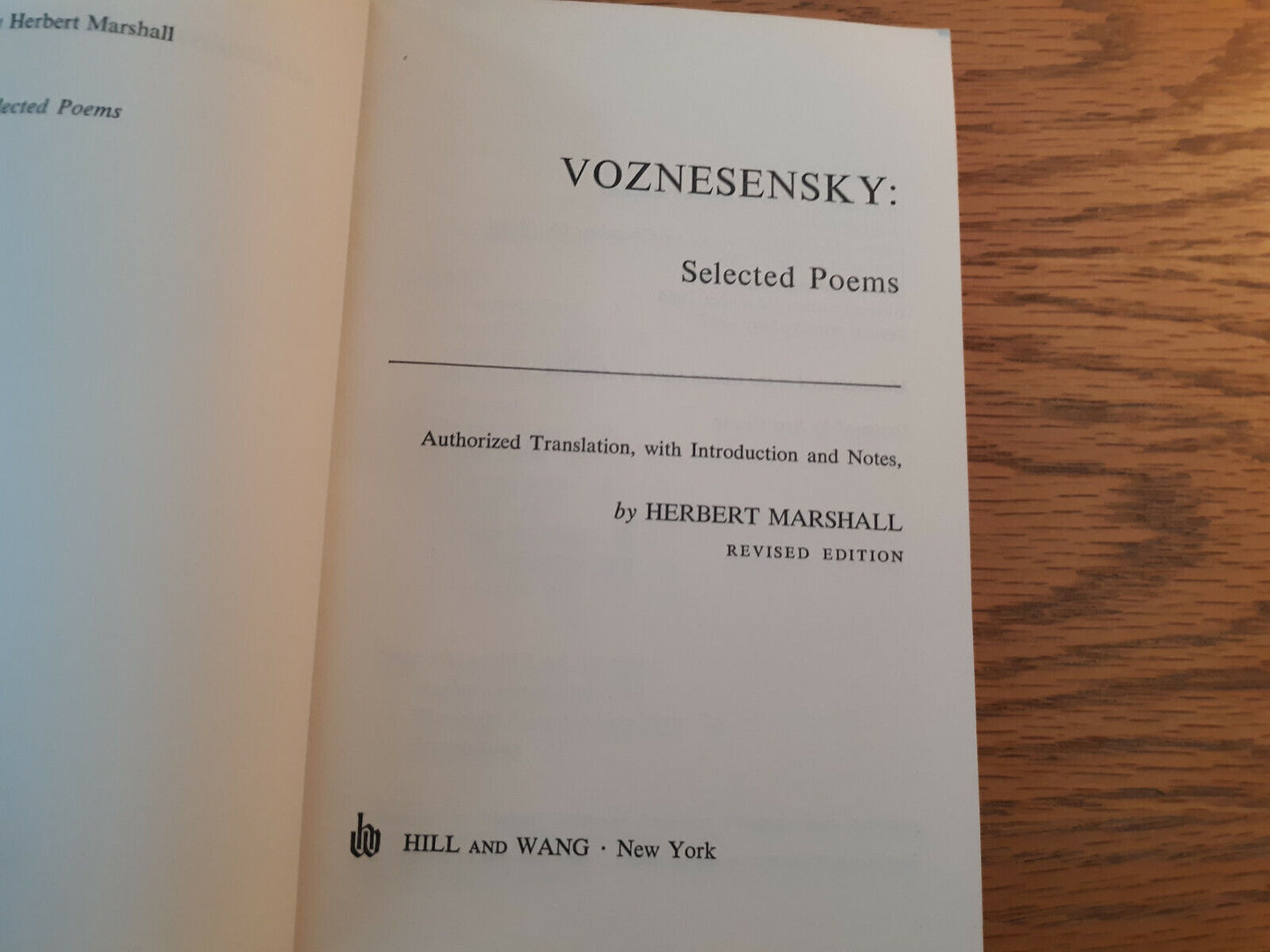 Voznesensky Selected Poems 1967 Paperback