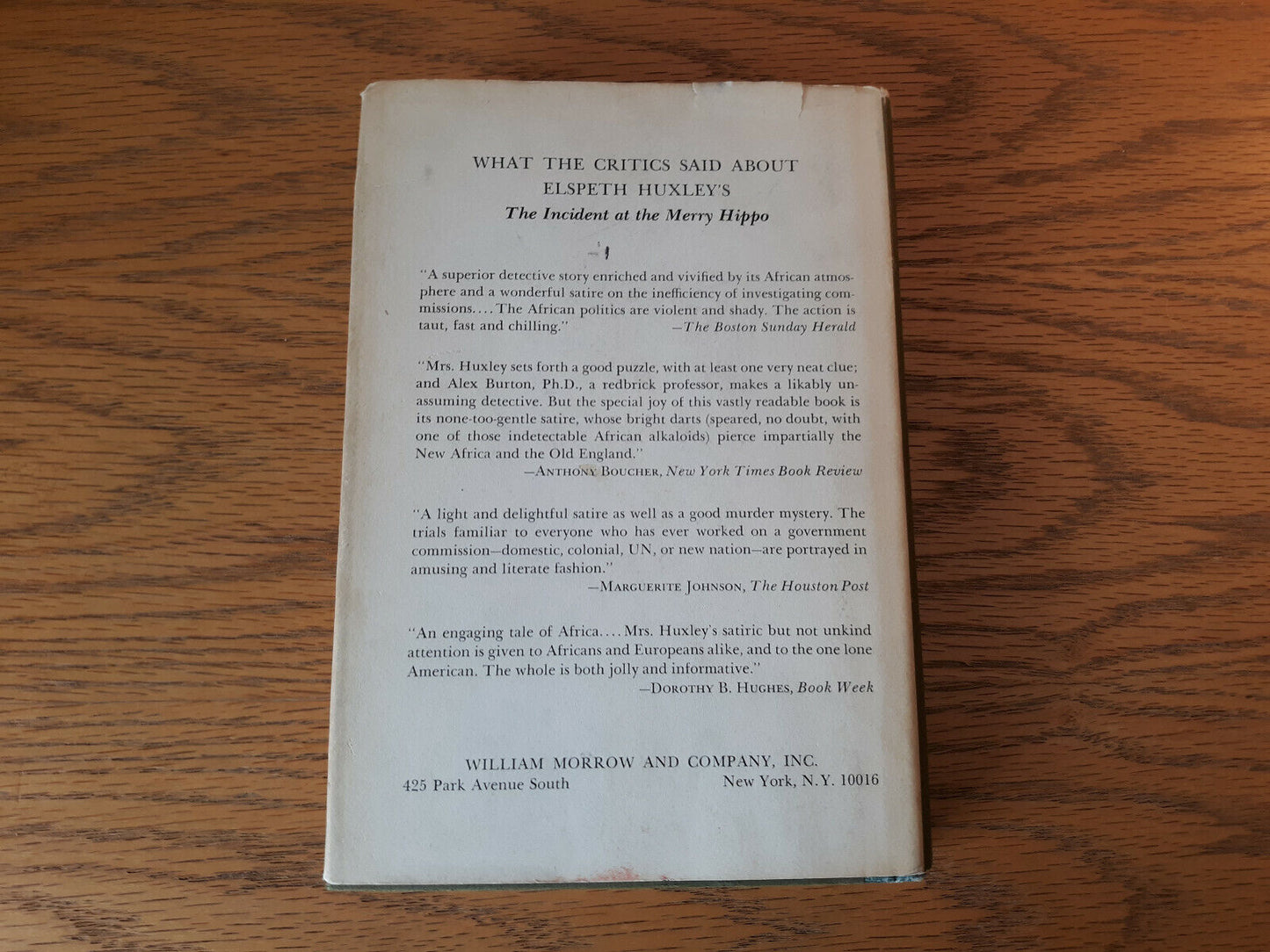 A Man From Nowhere Elspeth Huxley 1965 Hardcover Dust Jacket William Morrow