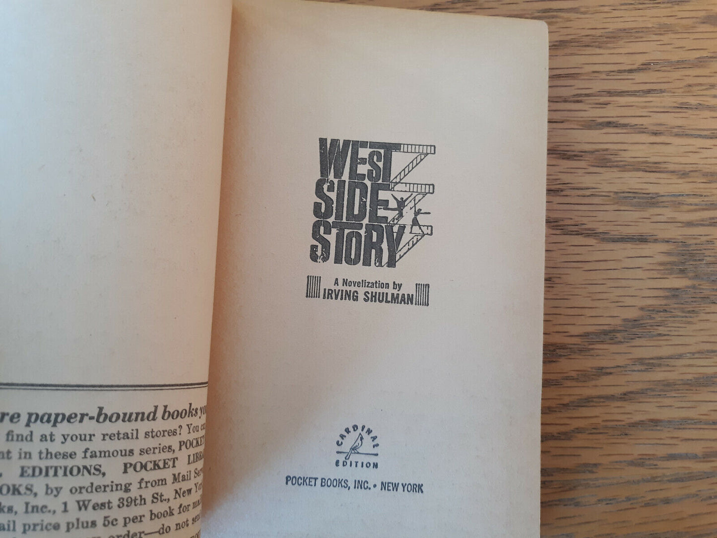 West Side Story 1962 Irving Shulman Paperback Pocket Books