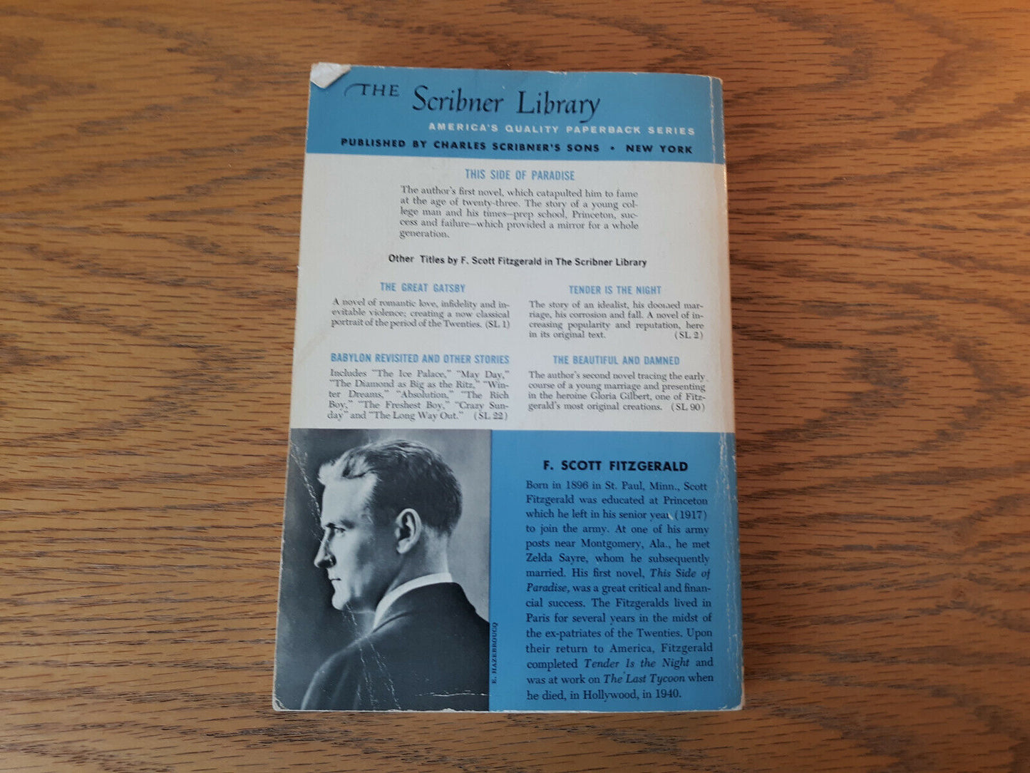 This Side Of Paradise F Scott Fitzgerald 1948 Charles Scribner's Sons Paperback