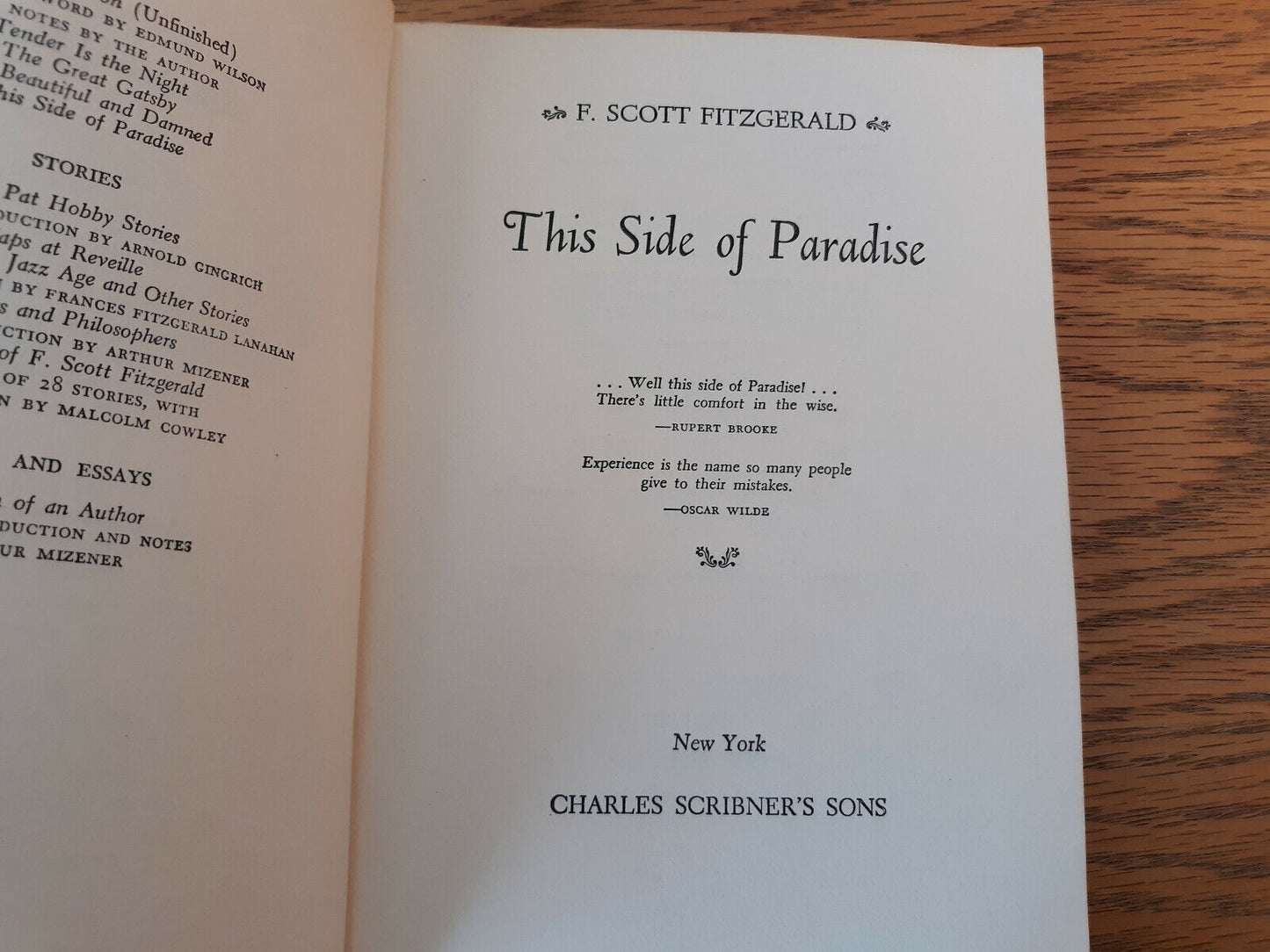 This Side Of Paradise F Scott Fitzgerald 1948 Charles Scribner's Sons Paperback