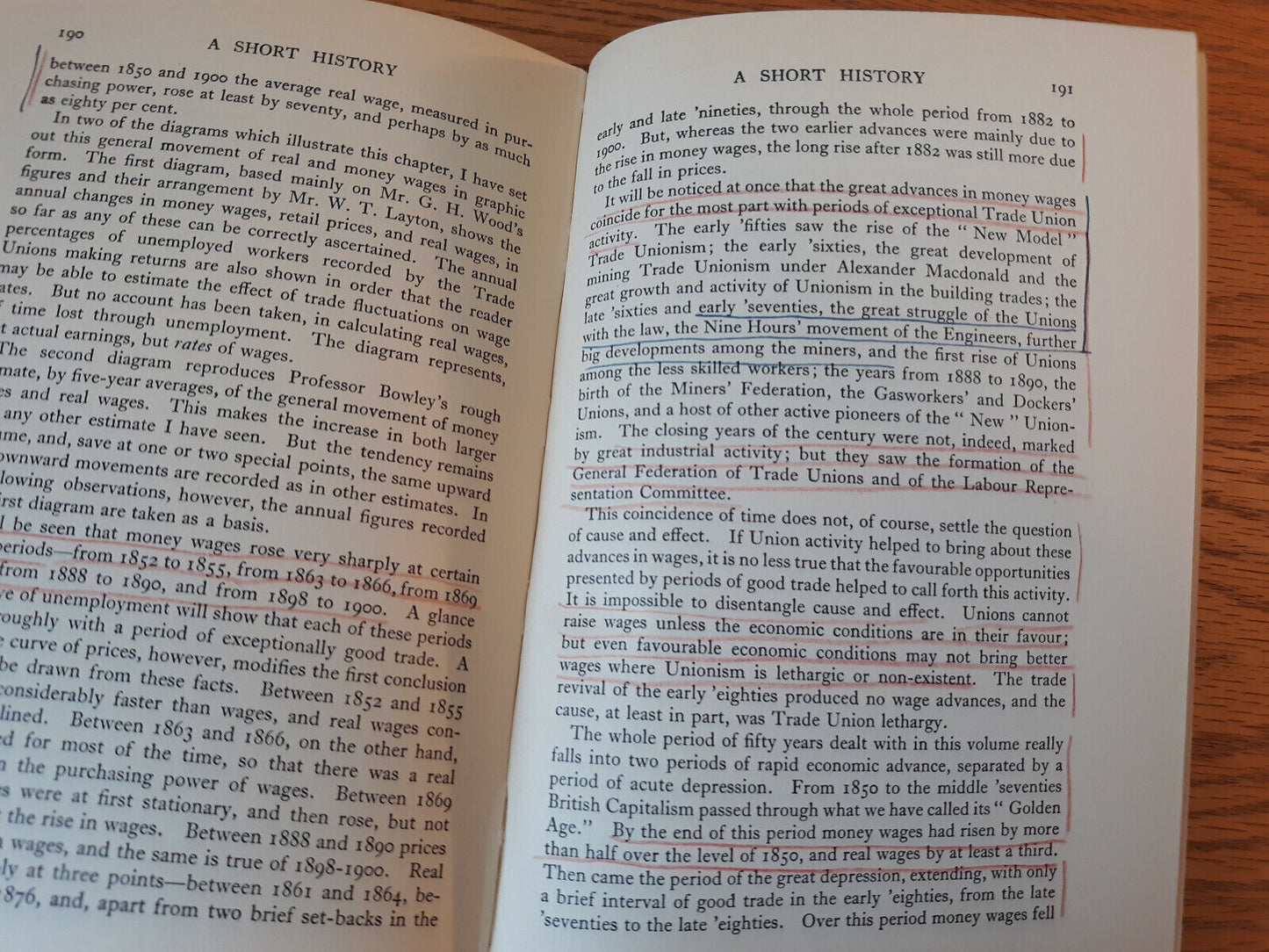 A Short History Of The British Working Class Movement 1789-1937 G D H Cole 1937