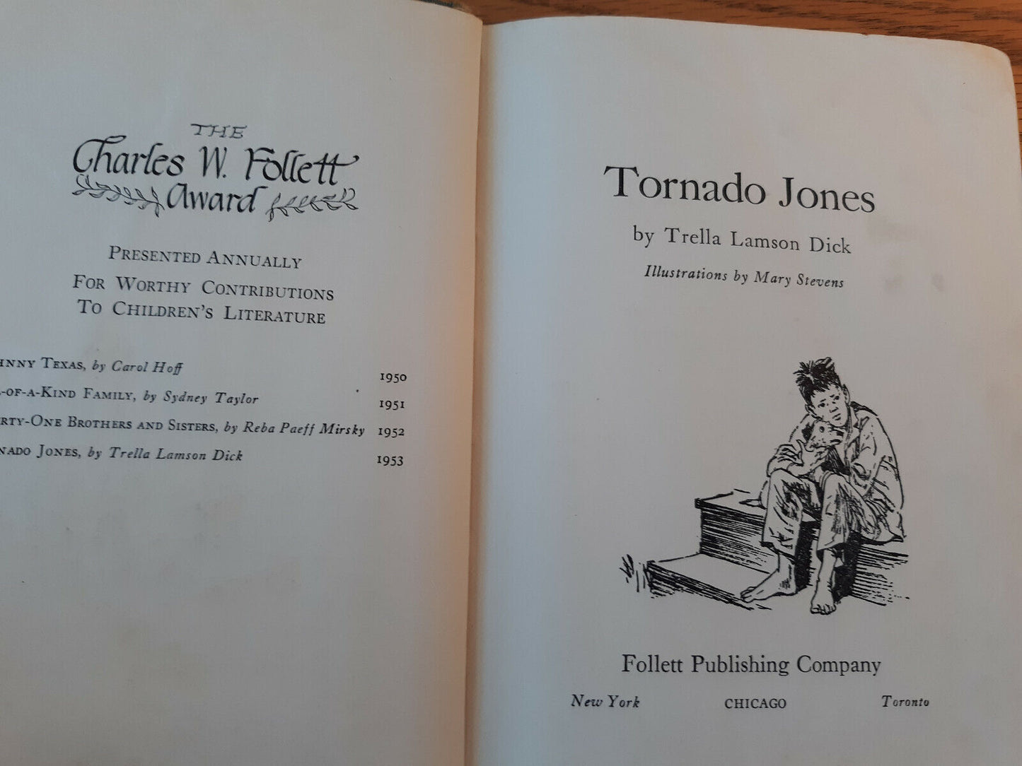 Tornado Jones Trella Lamson Dick 1954 Hardcover Follett