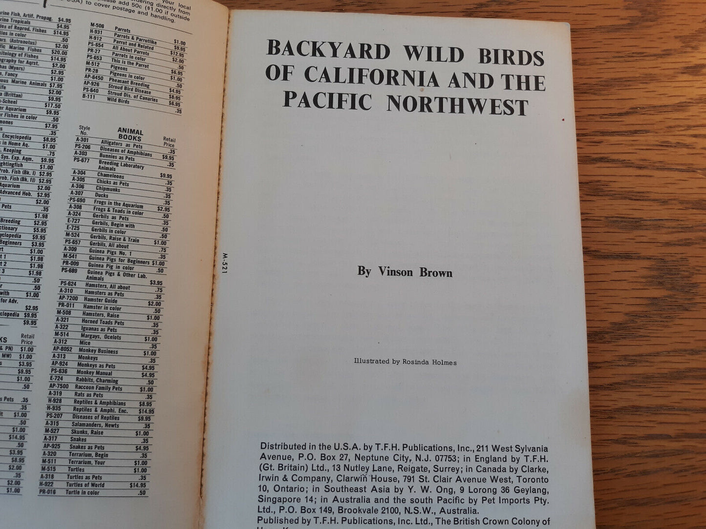 Backyard Wild Birds Of California And The Pacific Northwest Vinson Brown 1965