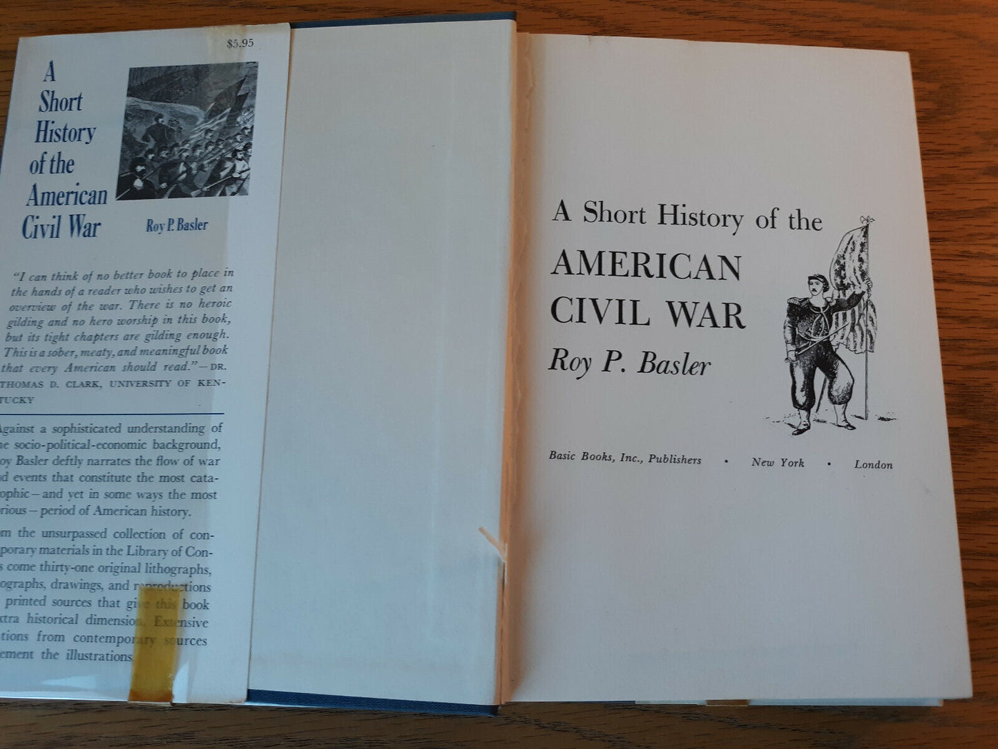 A Short History Of The American Civil War Roy P Basler 1967 Hardcover Dust Jacke