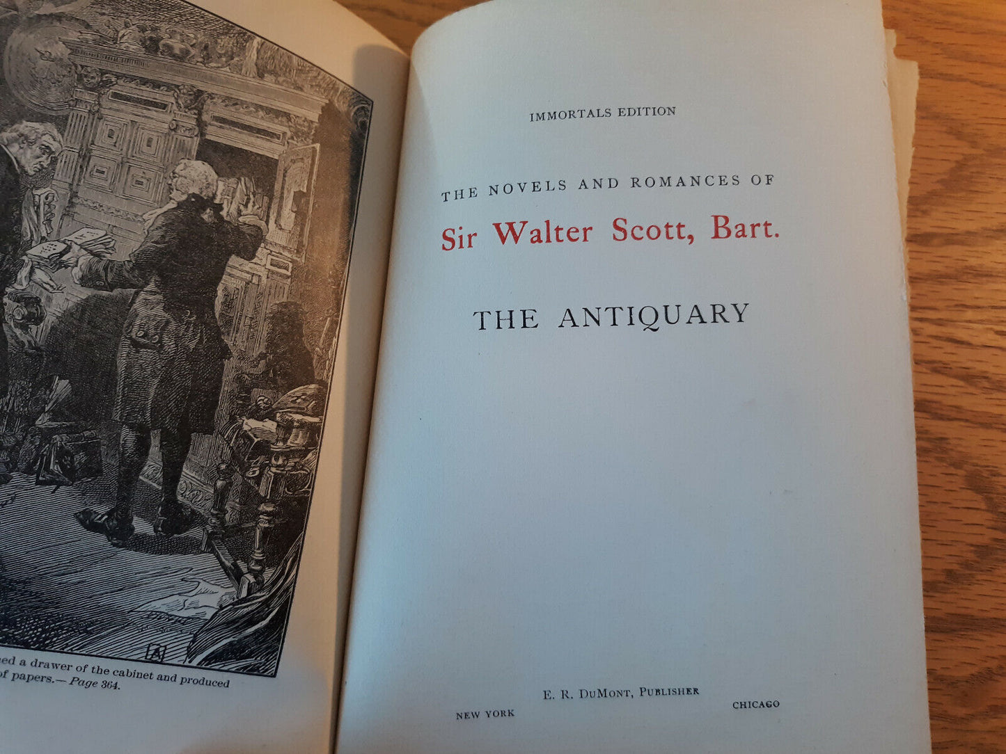 Sir Walter Scott Immortals Edition E R DuMont Hardcover The Antiquary