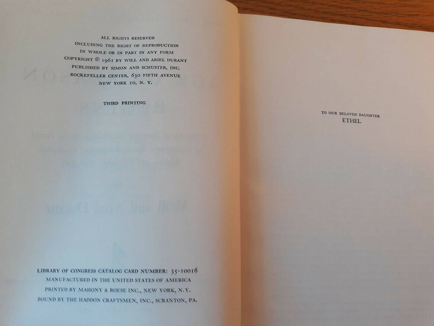 The Story Of Civilization, Part VII, The Age Of Reason Begins, 1961 Will Durant