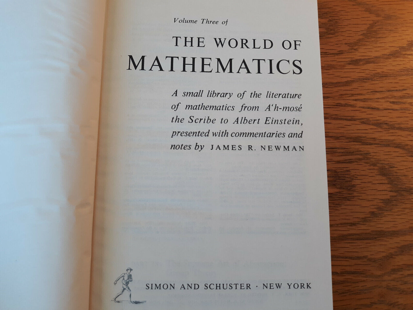 Volume Three Of The World Of Mathematics James R Newman 1956 Hardcover Simon And