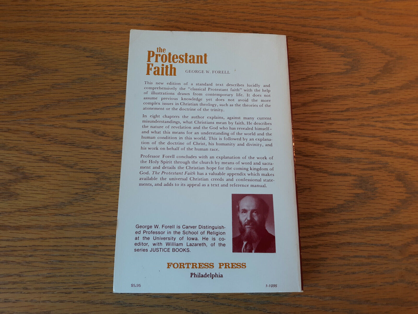 The Protestant Faith George W Forell 1979 Paperback Fortress Press