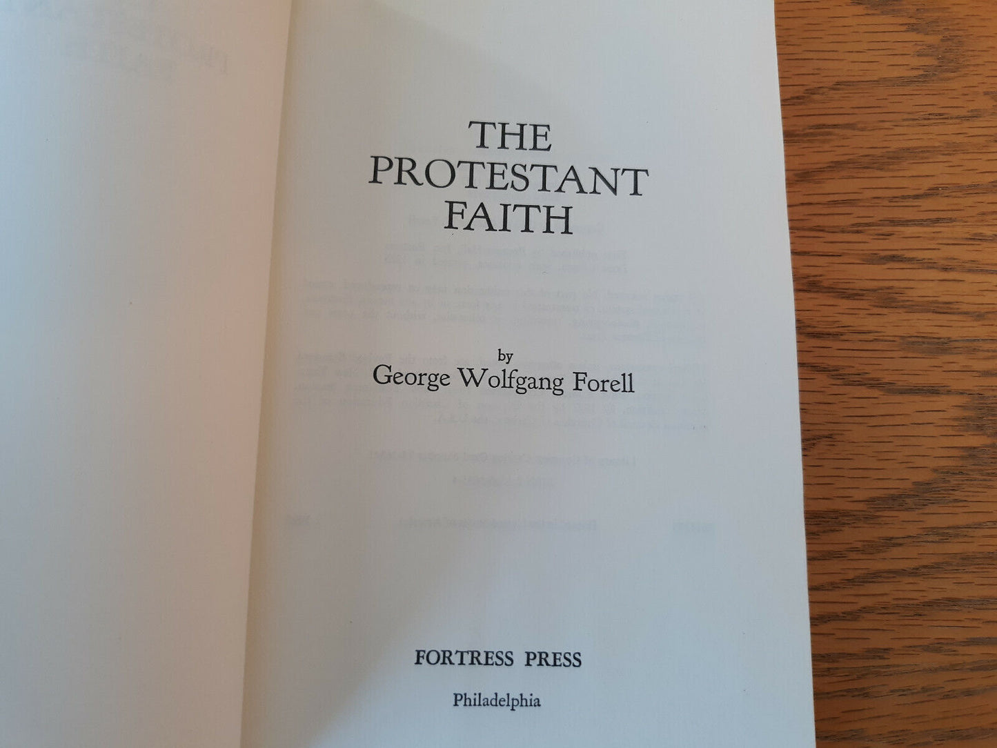 The Protestant Faith George W Forell 1979 Paperback Fortress Press