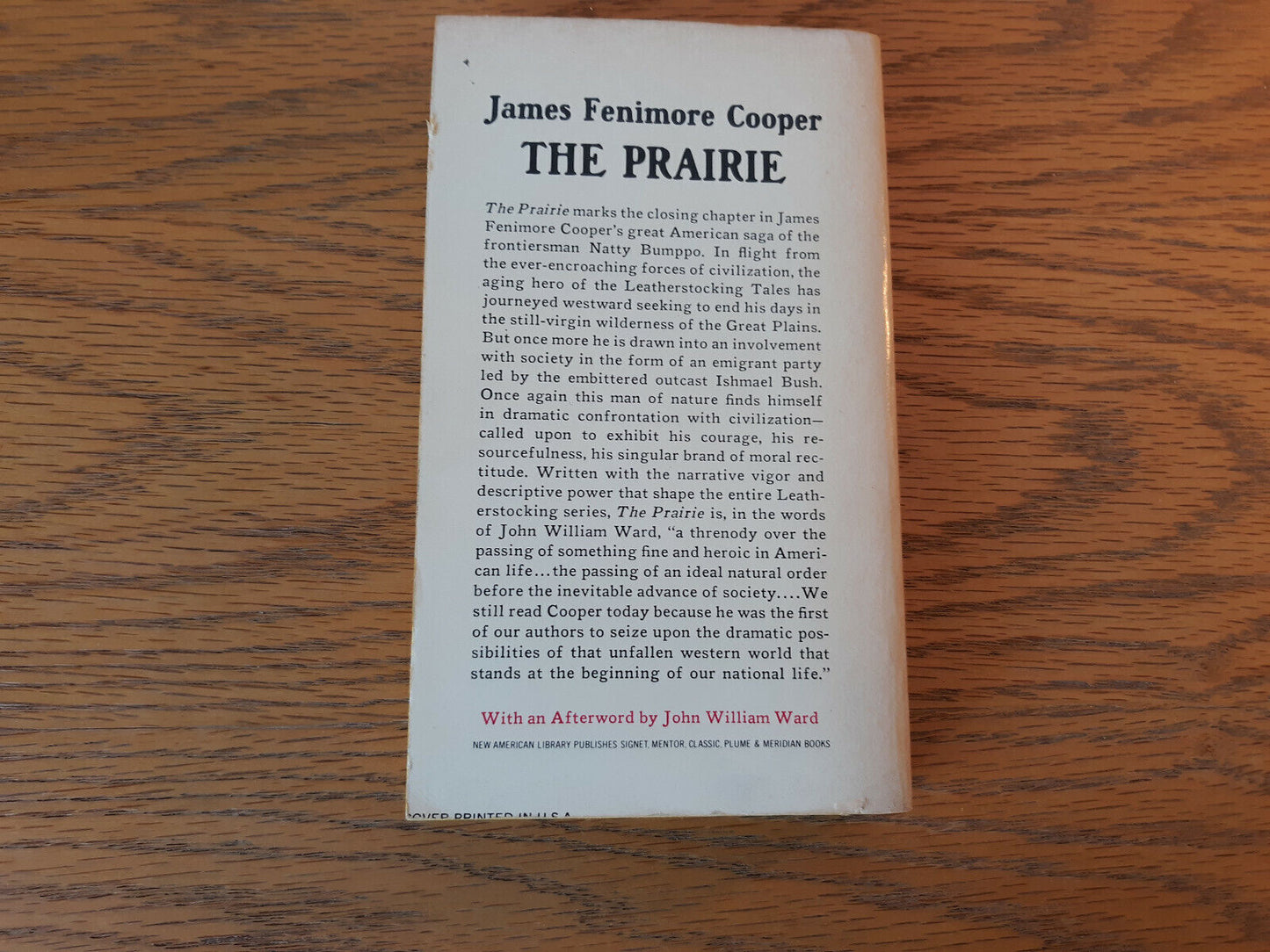 The Prairie James Fenimore Cooper 1964 Signet Classic Paperback New American Lib