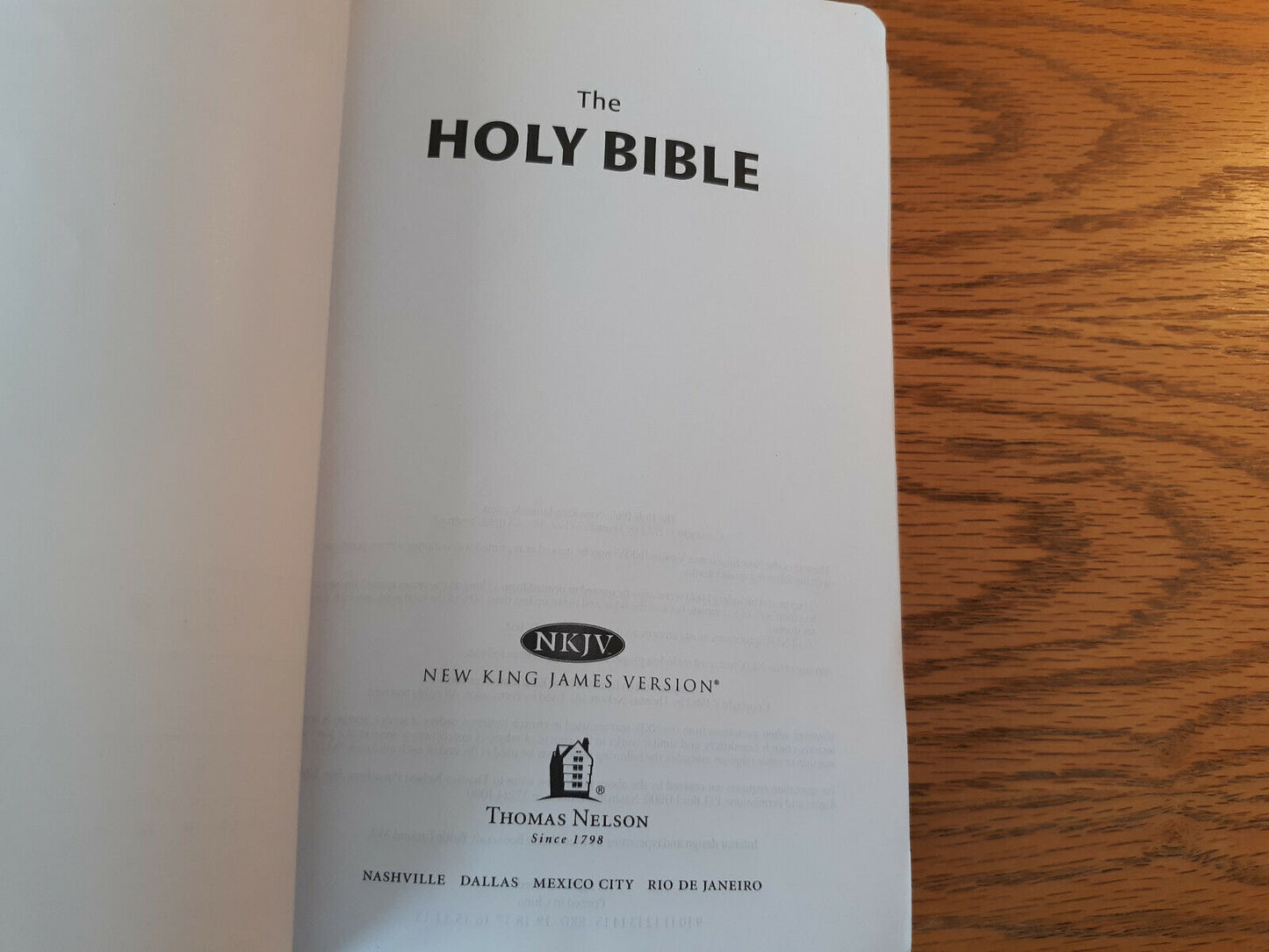 The Holy Bible New King James Version Thomas Nelson 1982