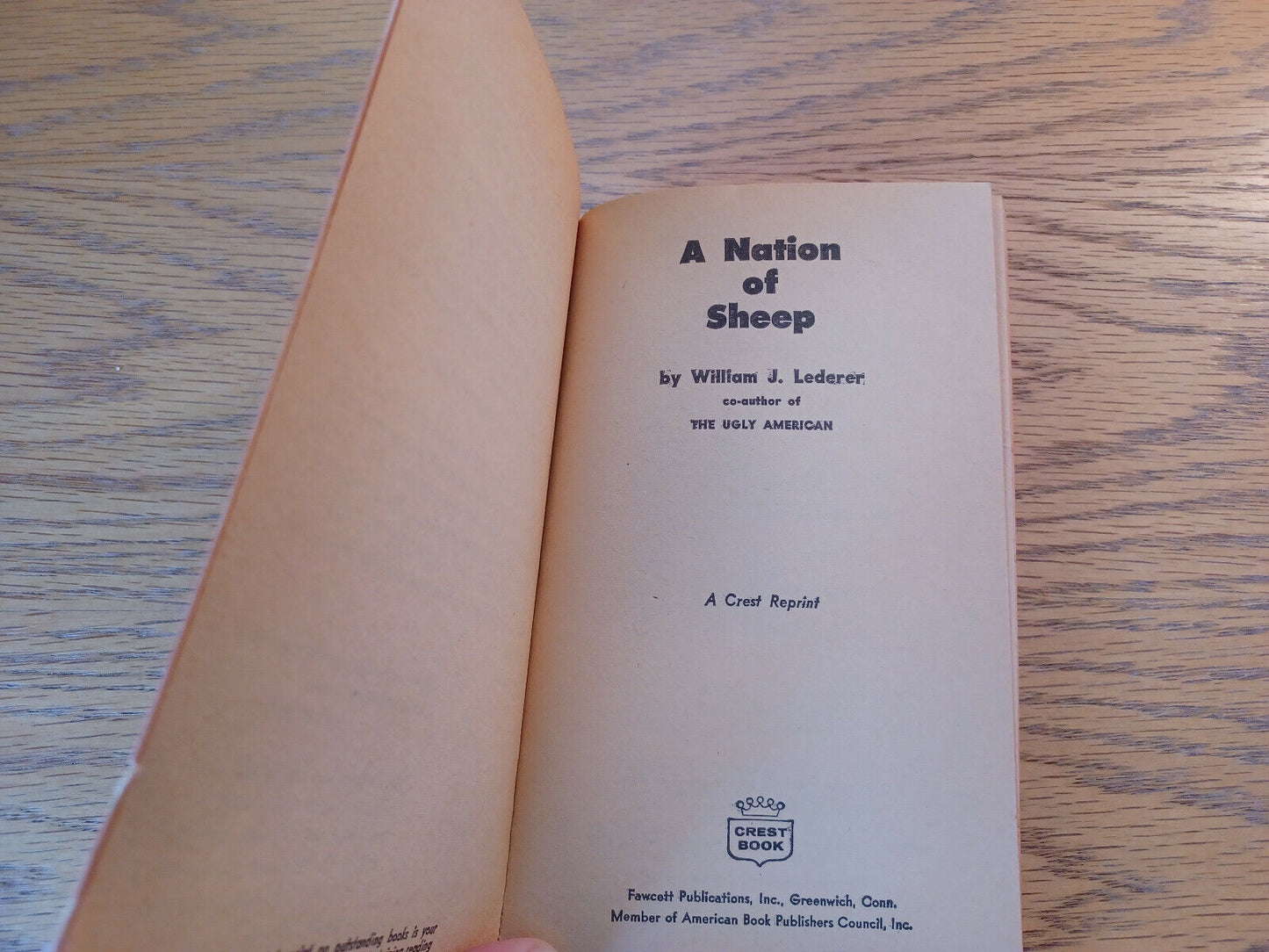 A Nation Of Sheep William J Lederer 1963 Paperback Fawcett Crest