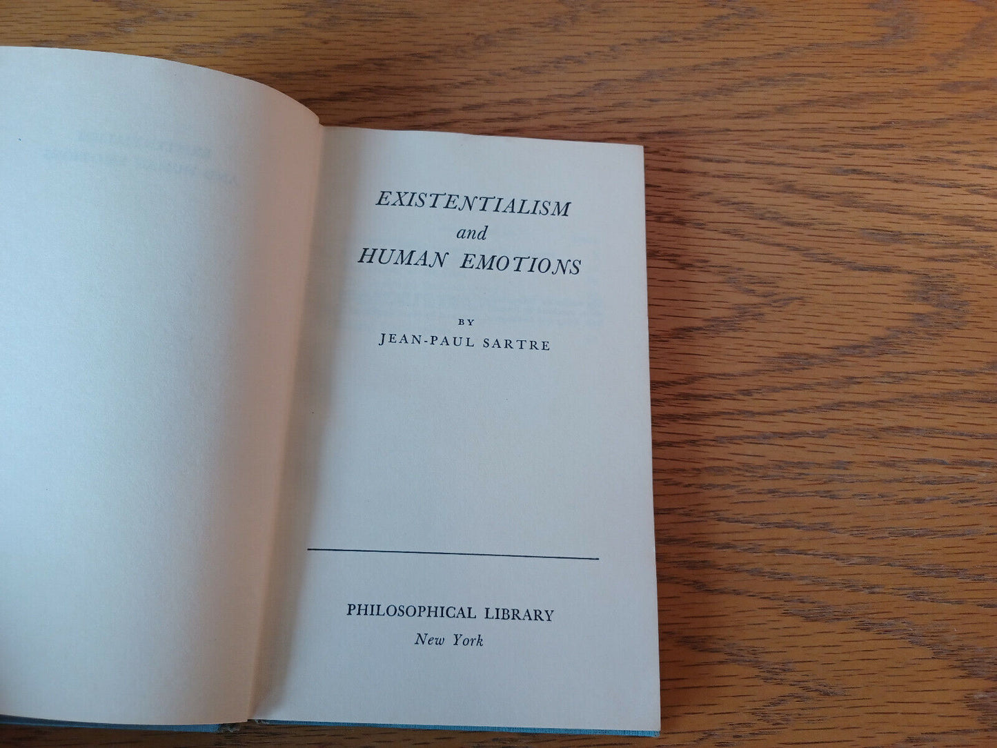 Existentialism And Human Emotions Jean Paul Sartre 1957 Hardcover Philosophical