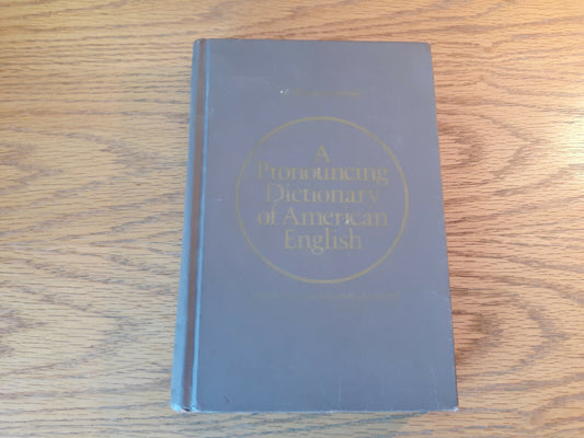 A Pronouncing Dictionary Of American English 1953 John Samuel Kenyon Hardcover