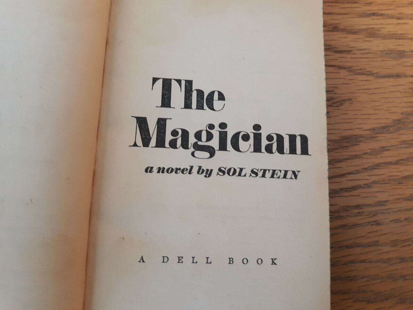 The Magician Sol Stein 1972 Dell Paperback