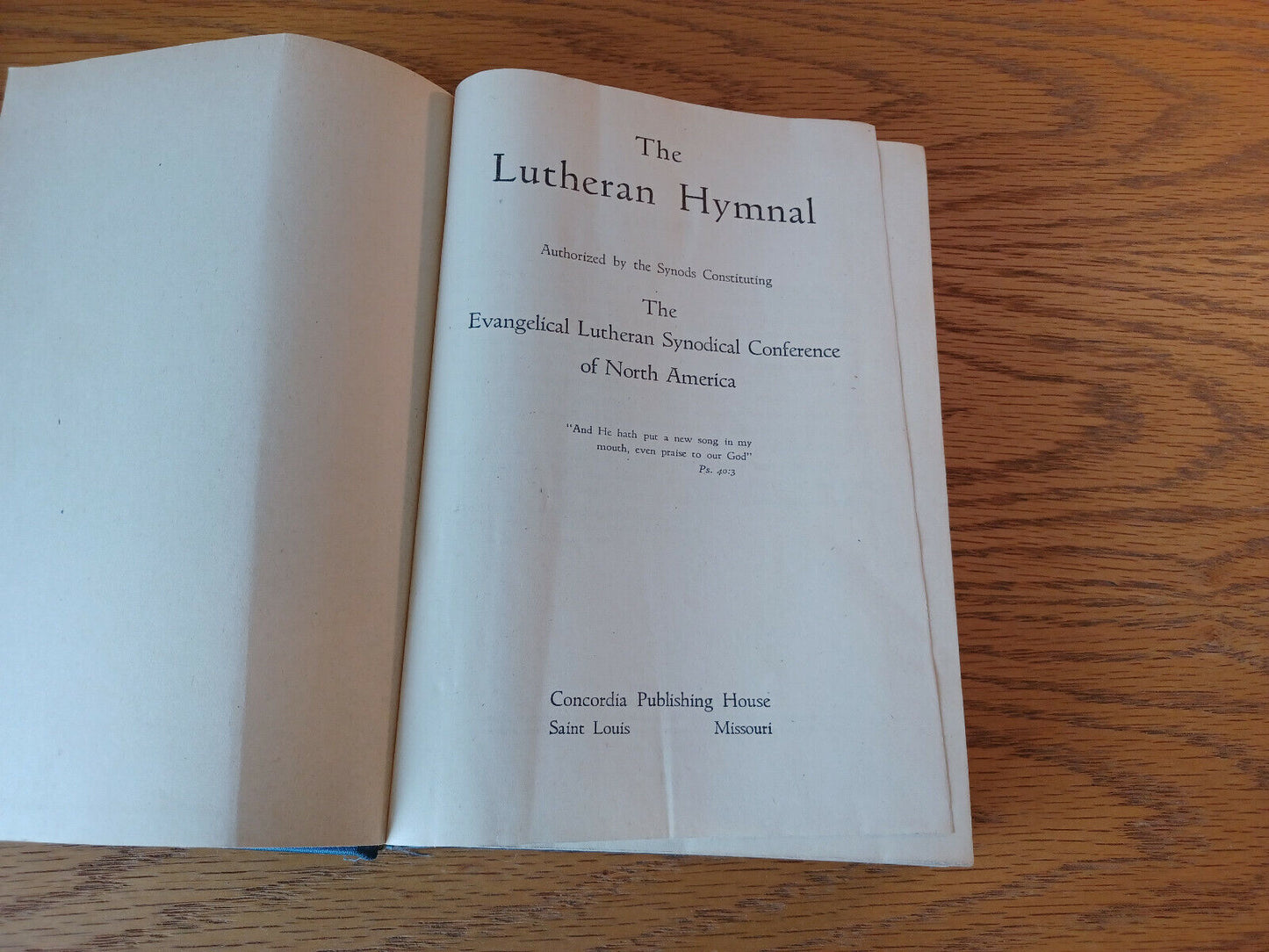 The Lutheran Hymnal 1941 Evangelical Lutheran Synodical Conference Of North Amer