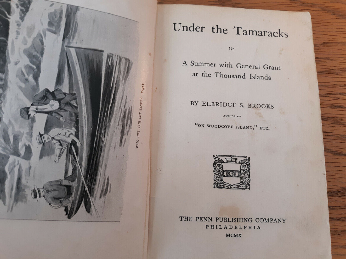 Under The Tamaracks Elbridge S Brooks 1910 Hardcover The Penn