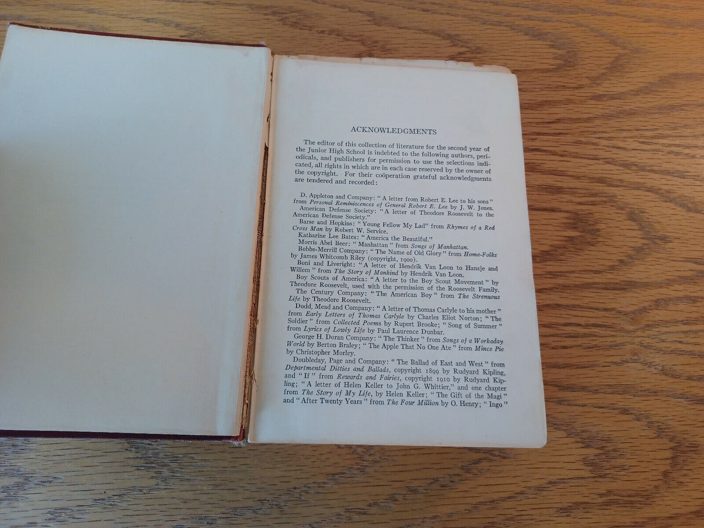 Adventures In Literature Jacob M Ross 1927 Book Eight Hardcover Harcourt Brace