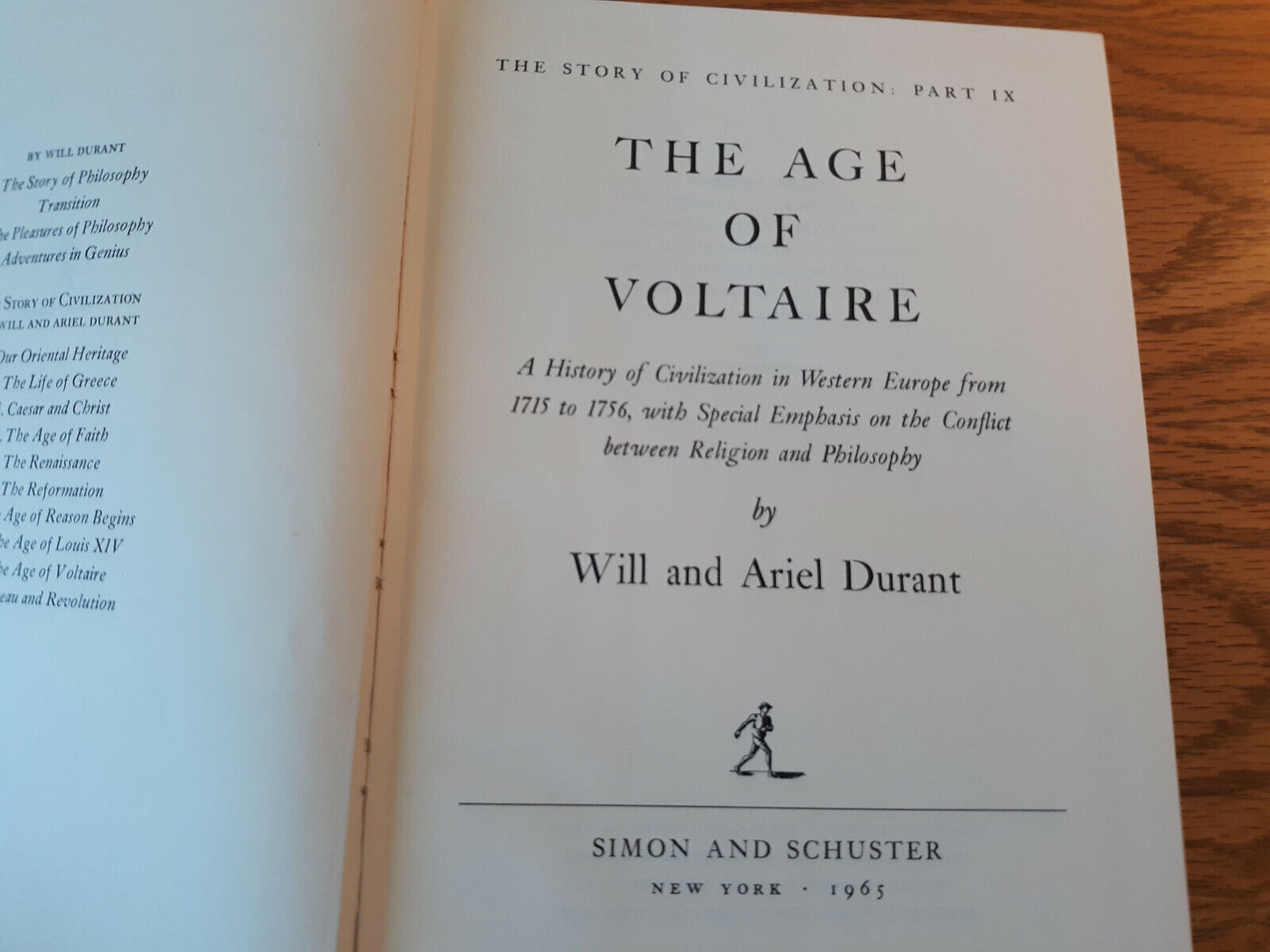 The Story Of Civilization Will And Ariel Durant Vol IX The Age Of Voltaire 2nd P