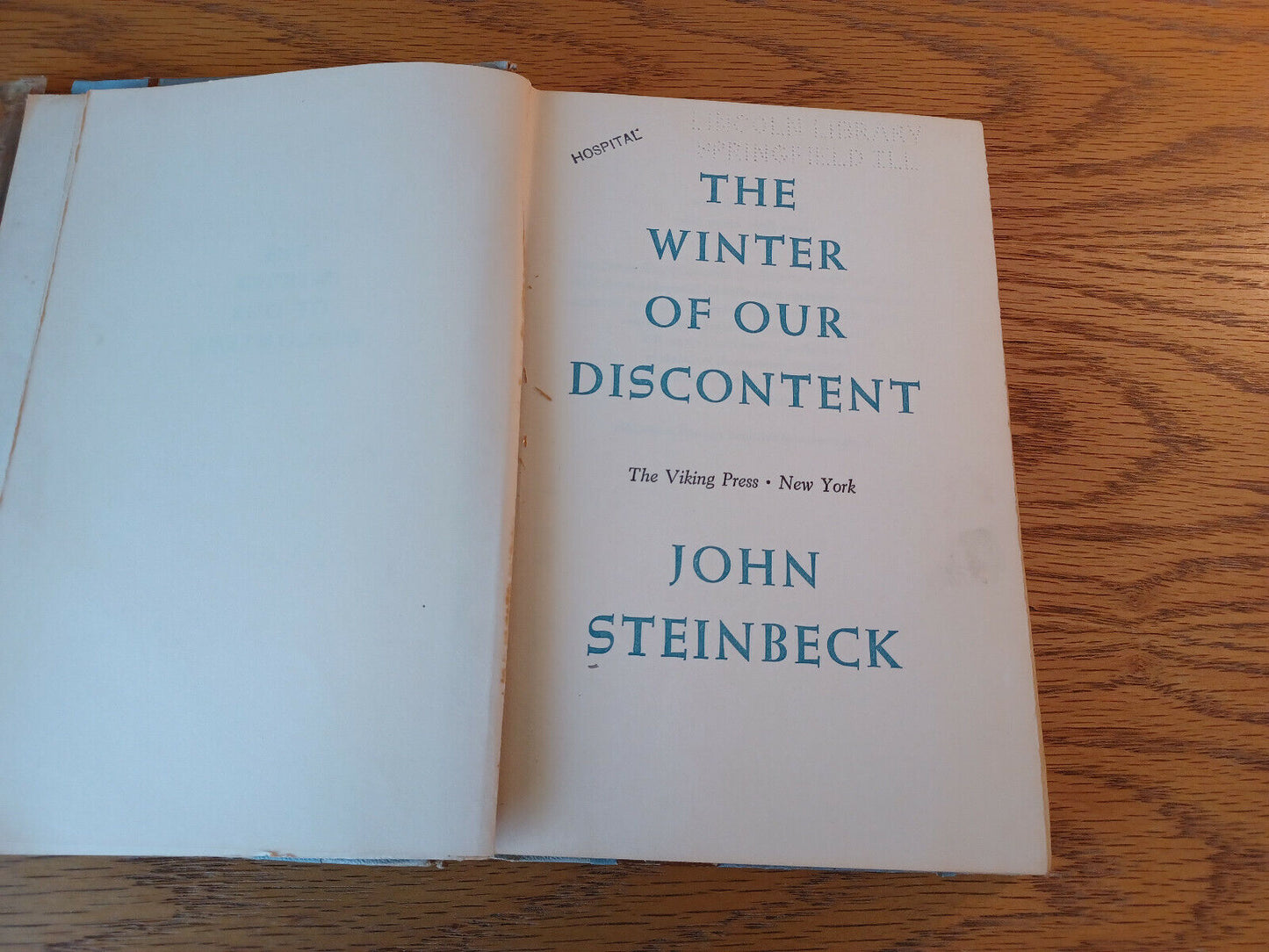 The Winter Of Our Discontent John Steinbeck 1961 Viking Press Hardcover Dust Jac