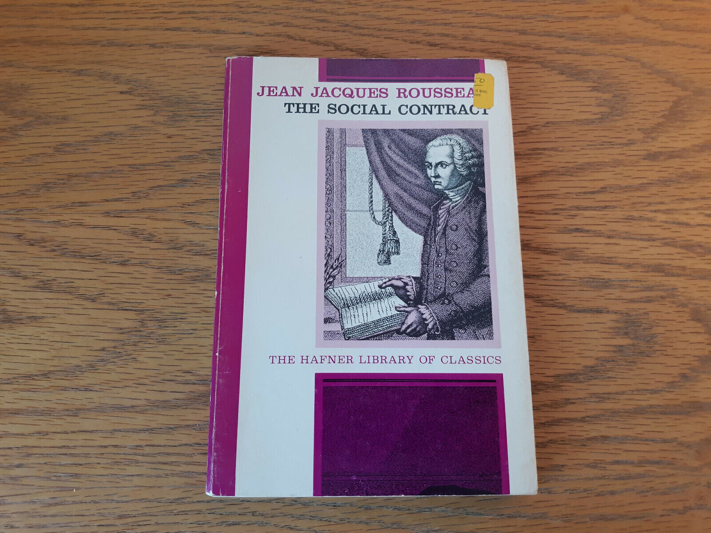 The Social Contract Jean Jacques Rousseau 1947 Hafner Paperback